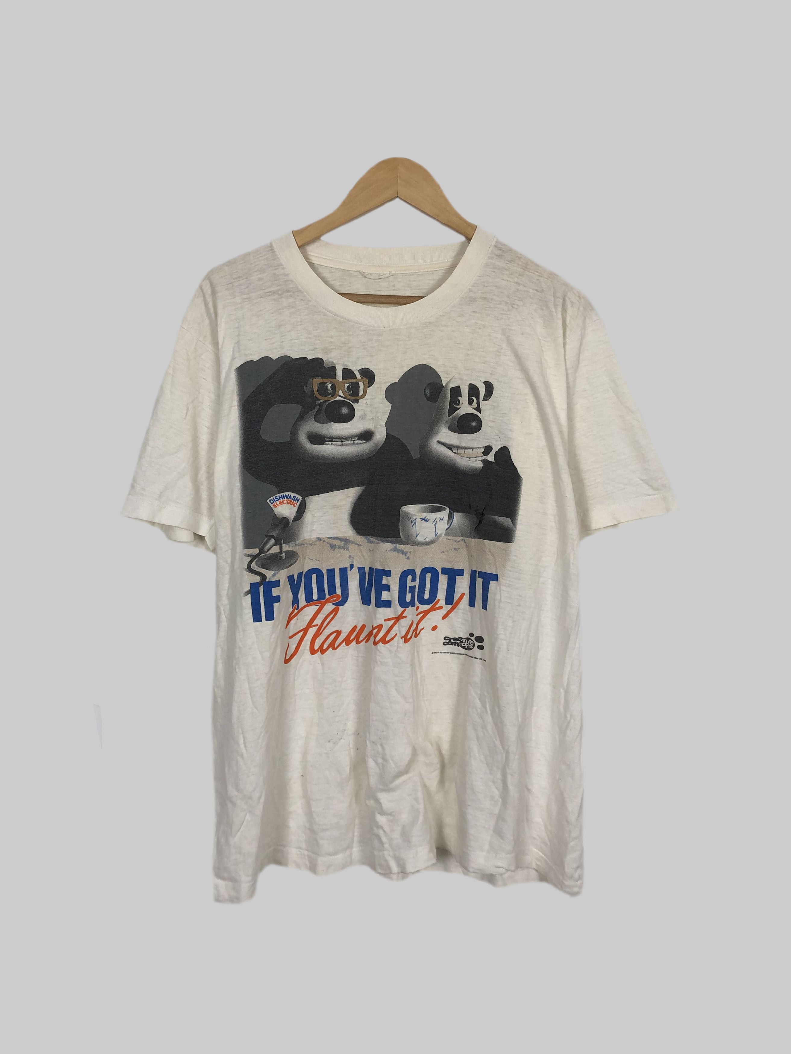 Cartoon Network Vintage 1992 Creature Comforts Aardman Animations Size US L / EU 52-54 / 3 - 1 Thumbnail