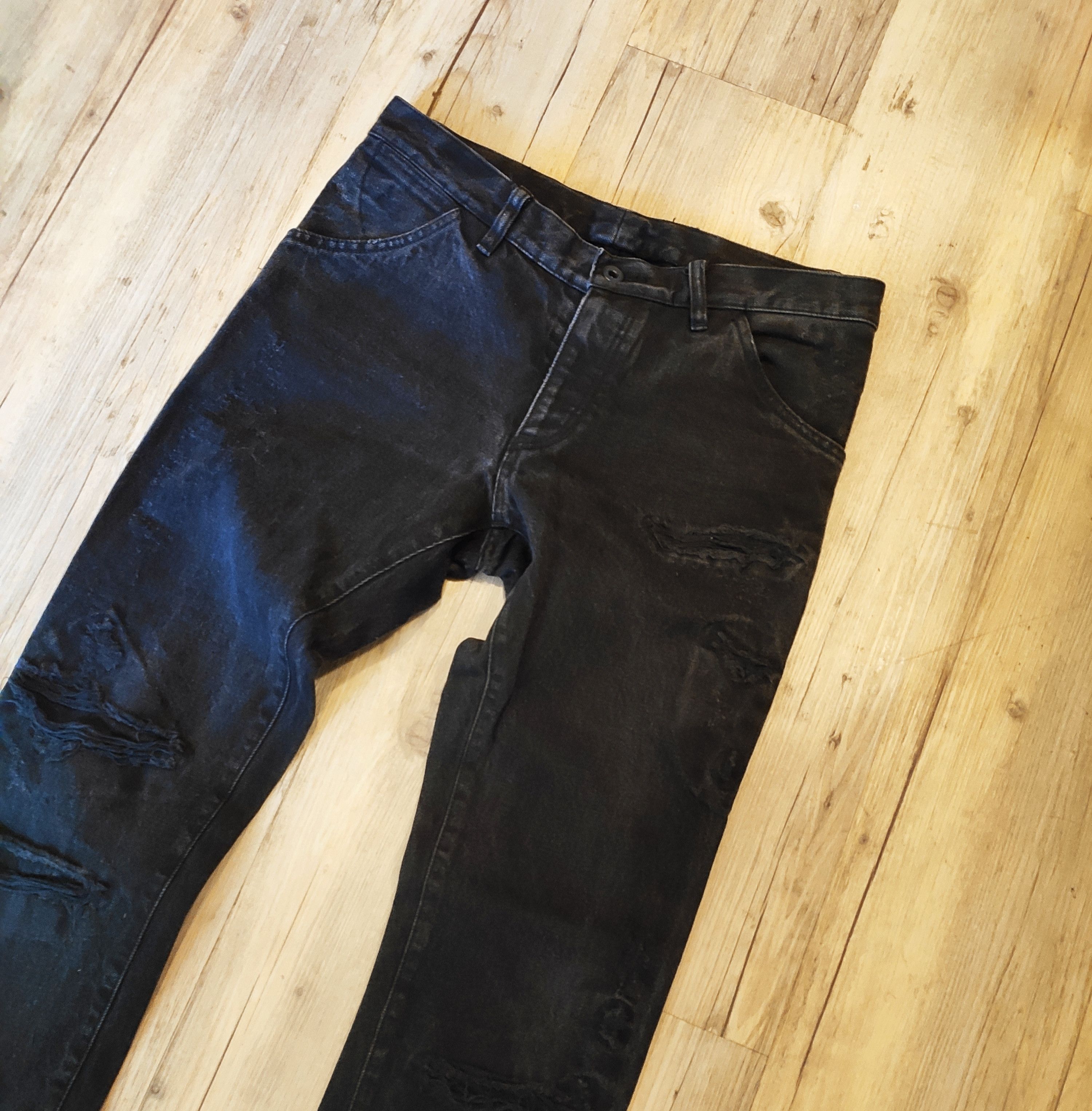 Attachment NEW! Destroyed denim pants.Like Undercover or Visvim Size US 30 / EU 46 - 2 Thumbnail