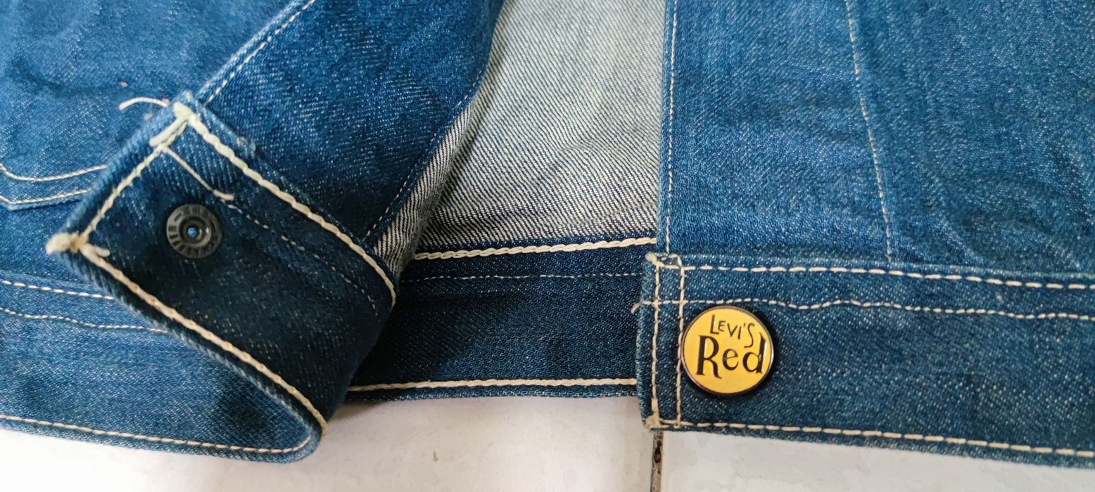 Levi's Vintage Clothing Levi's red denim x Billy Bob jacket | Grailed