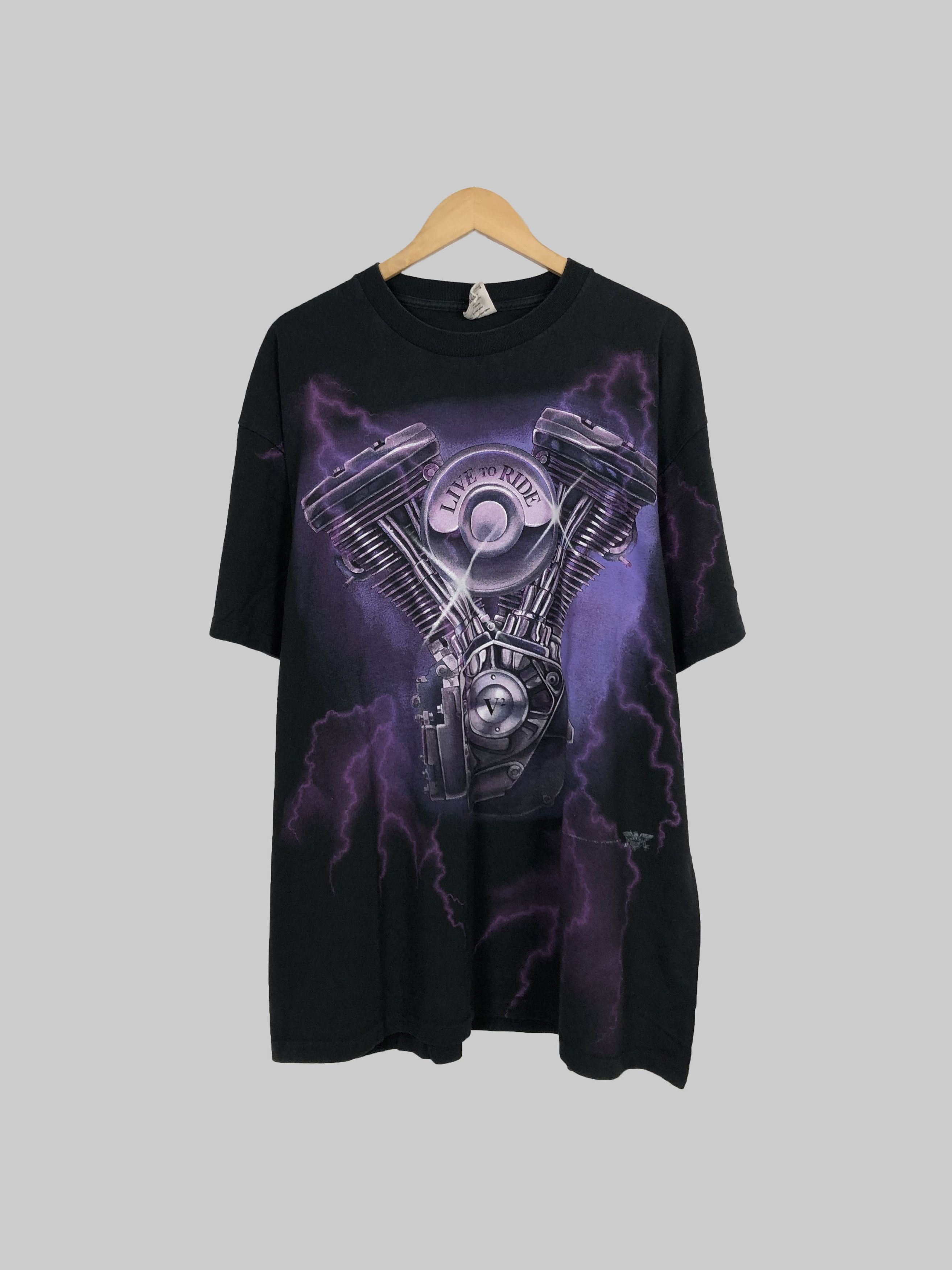 Harley Davidson Vintage 1994 American Biker Lightning Travis Scott style Size US XXL / EU 58 / 5 - 1 Thumbnail