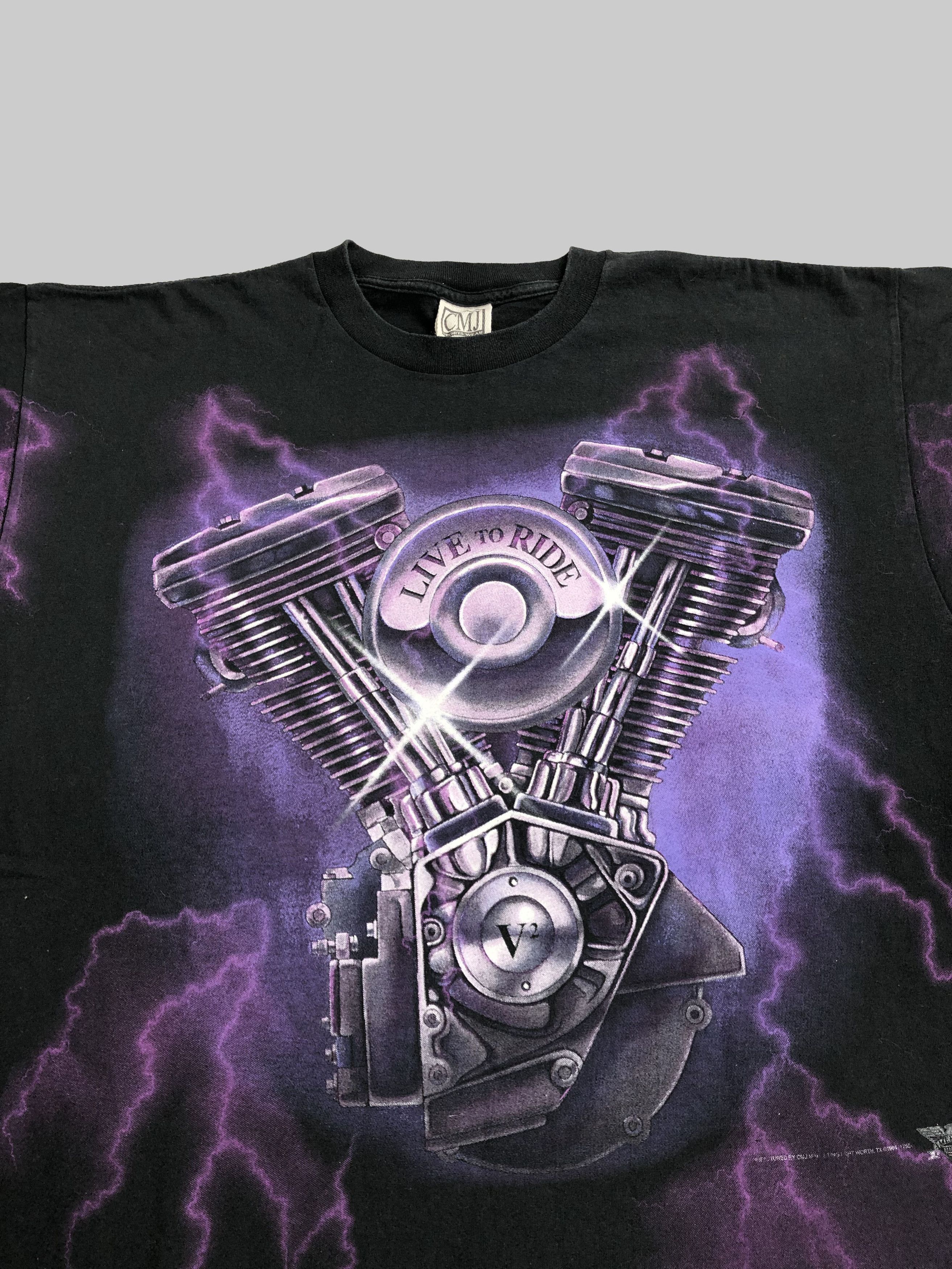 Harley Davidson Vintage 1994 American Biker Lightning Travis Scott style Size US XXL / EU 58 / 5 - 4 Thumbnail
