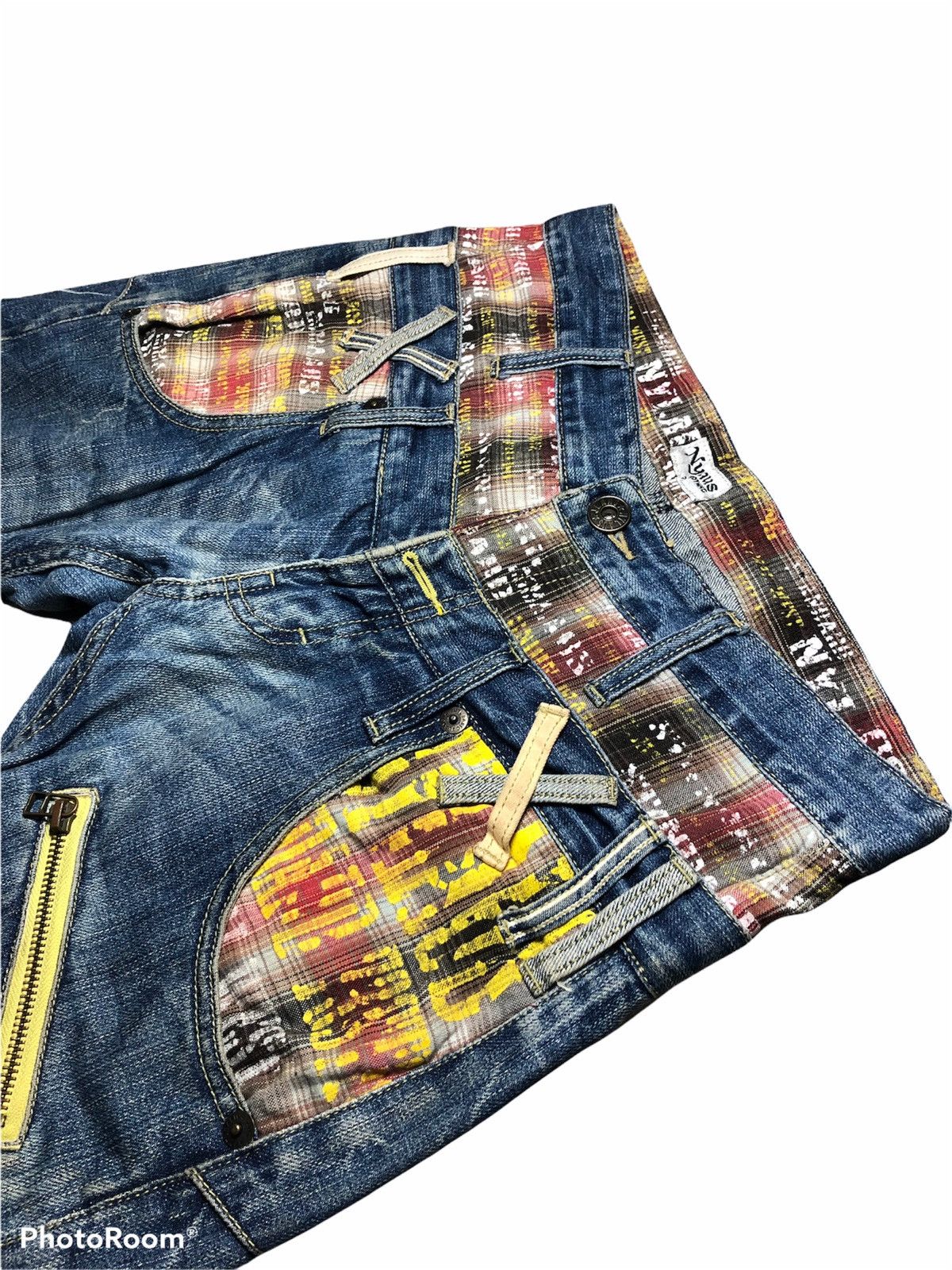 If Six Was Nine Double Waist Patches Twist Denim by Nylaus Size US 29 - 7 Thumbnail