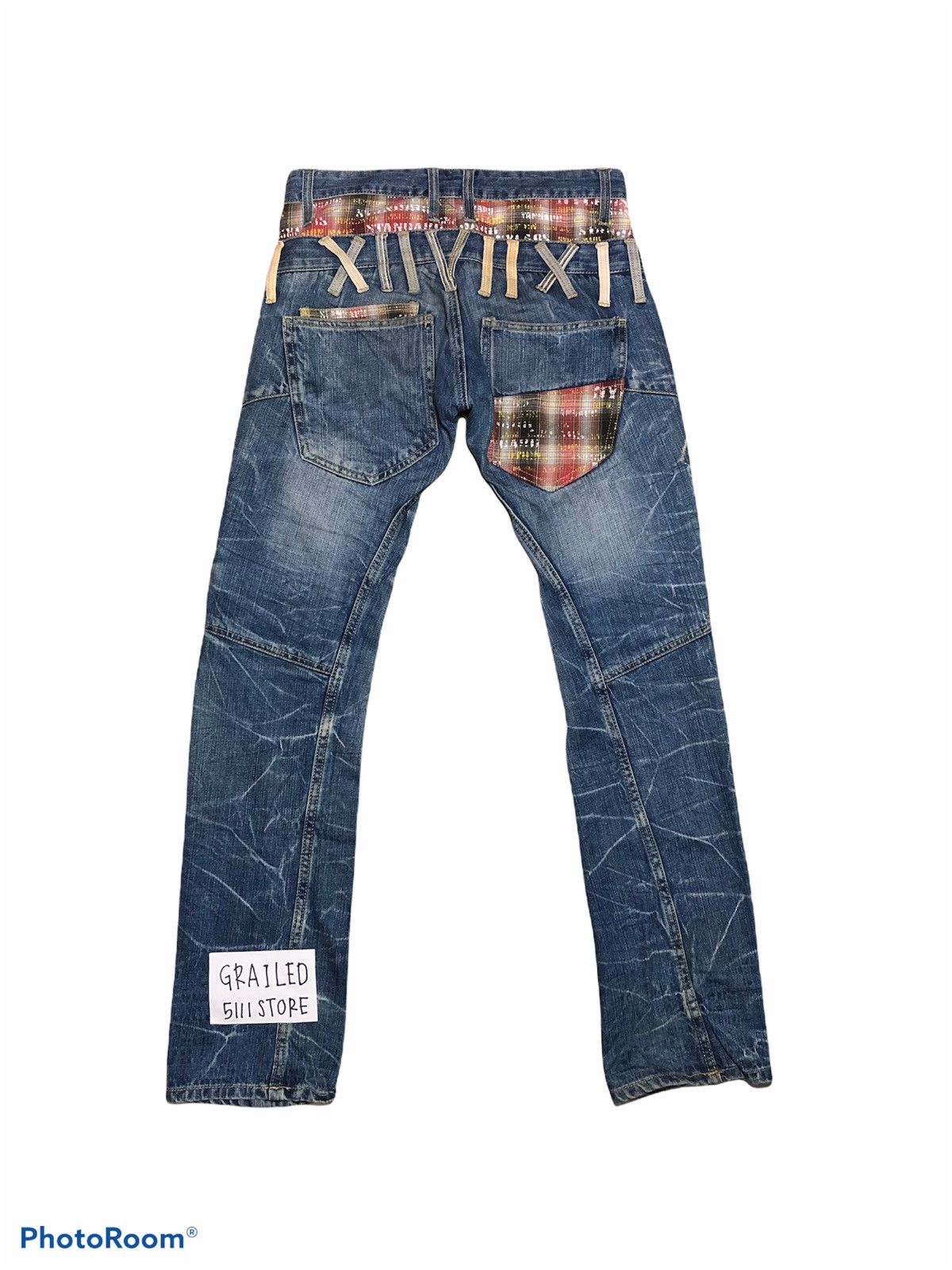 If Six Was Nine Double Waist Patches Twist Denim by Nylaus Size US 29 - 2 Thumbnail