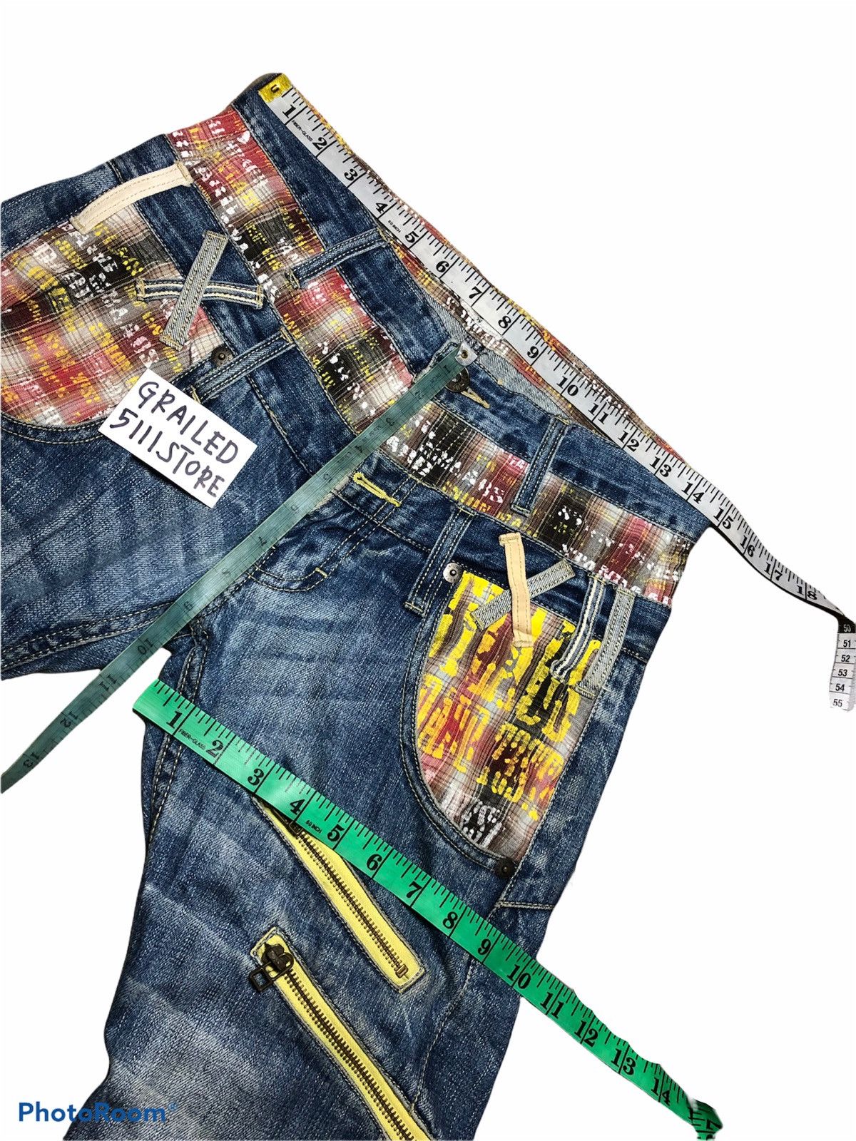 If Six Was Nine Double Waist Patches Twist Denim by Nylaus Size US 29 - 8 Thumbnail