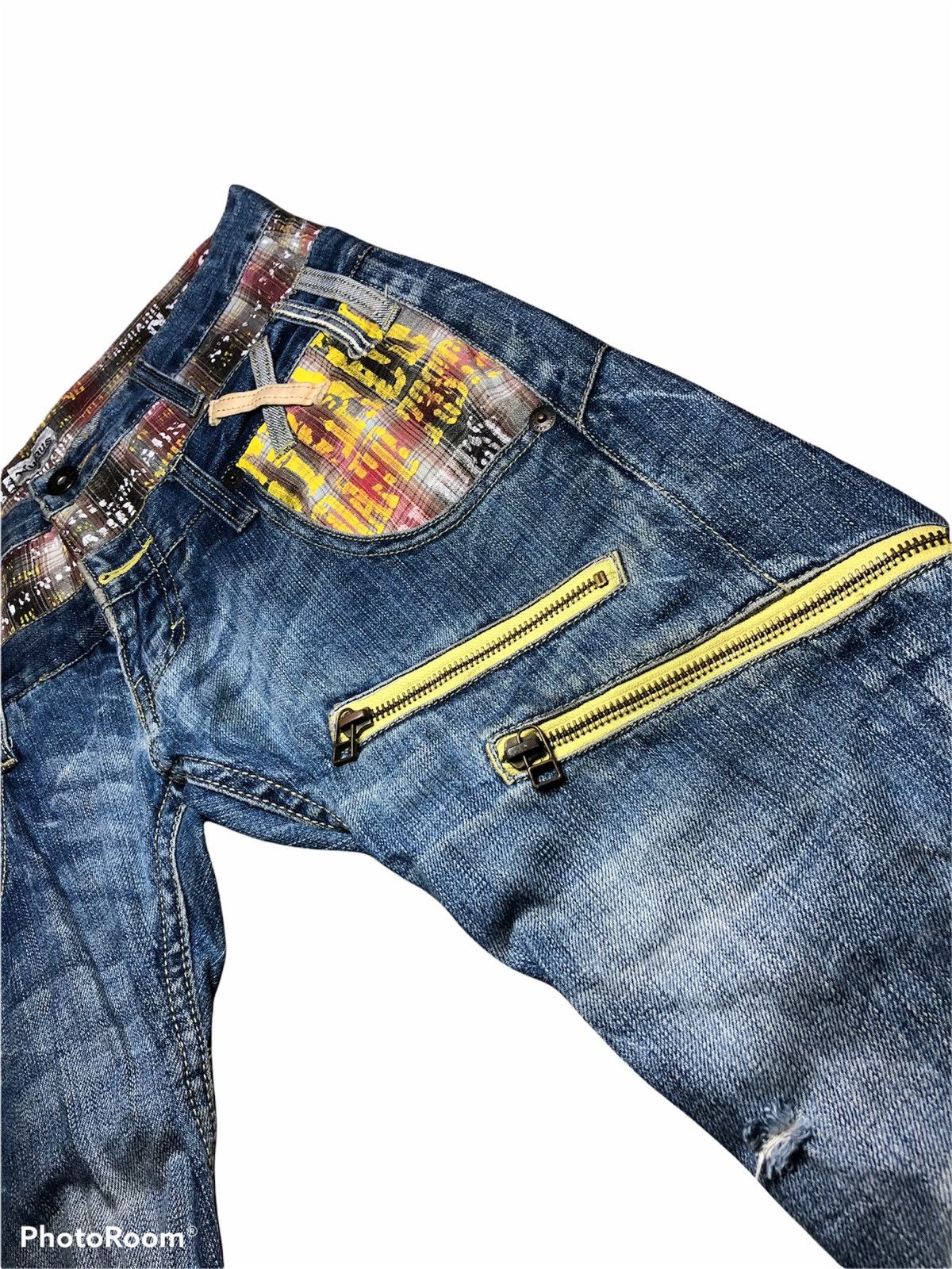 If Six Was Nine Double Waist Patches Twist Denim by Nylaus Size US 29 - 6 Thumbnail