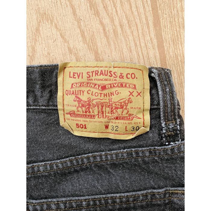 Levi's 1990s Faded Charcoal Levis 501 Jeans | Grailed