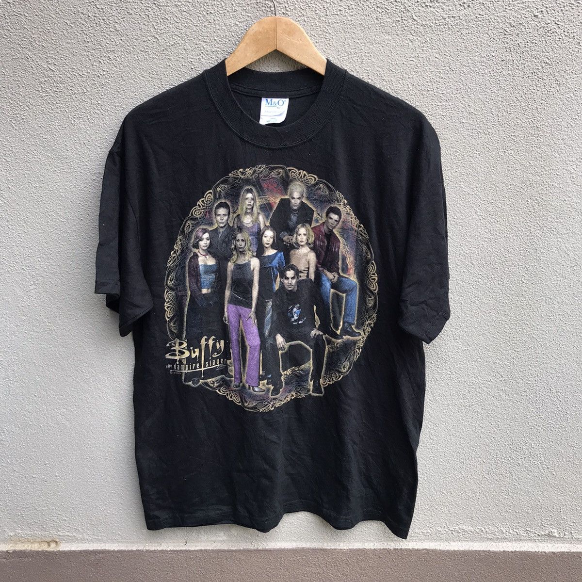 image of Movie x Vintage Buffy The Vampire Slayer Horror Tee Series in Black, Men's (Size Large)