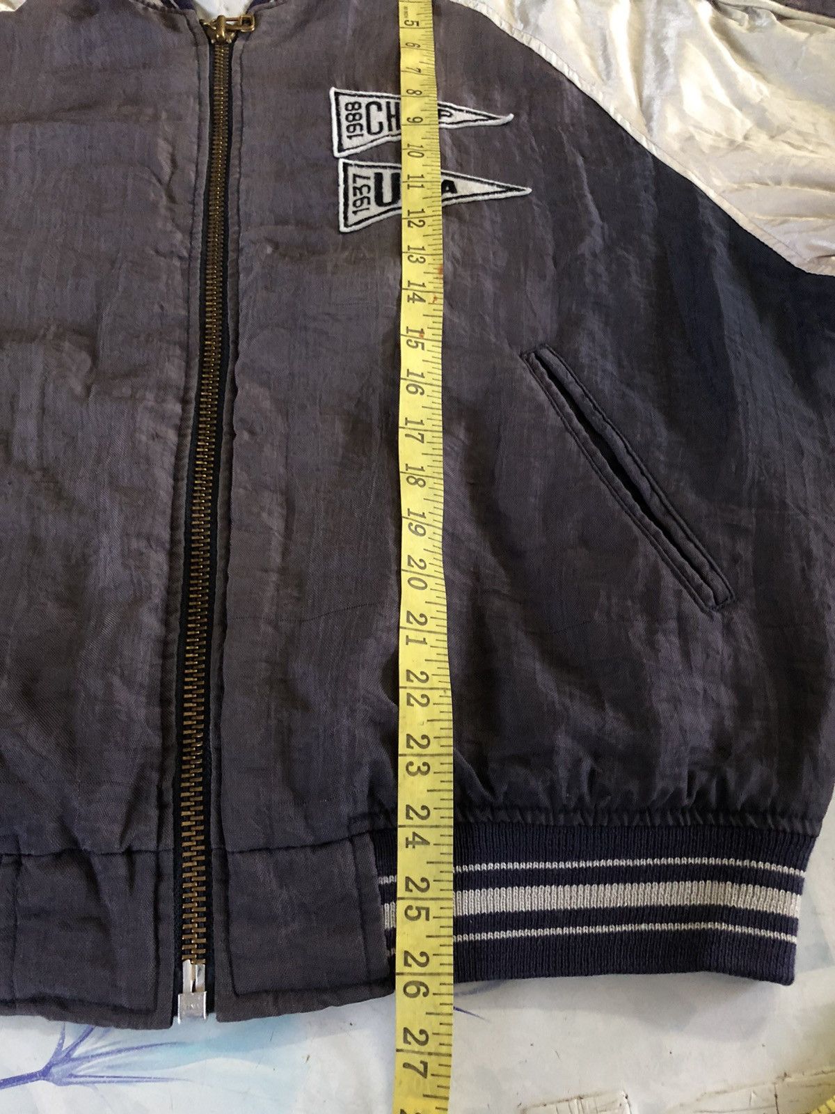 Vintage Vintage Distressed Champion Track USA Varsity Jacket Size US L / EU 52-54 / 3 - 6 Thumbnail