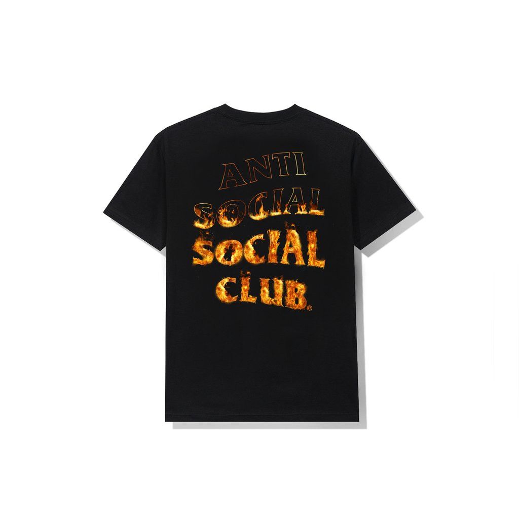 DS SS21 ASSC Flame A Fire Inside Black Tee BAPE KAWS KITH
