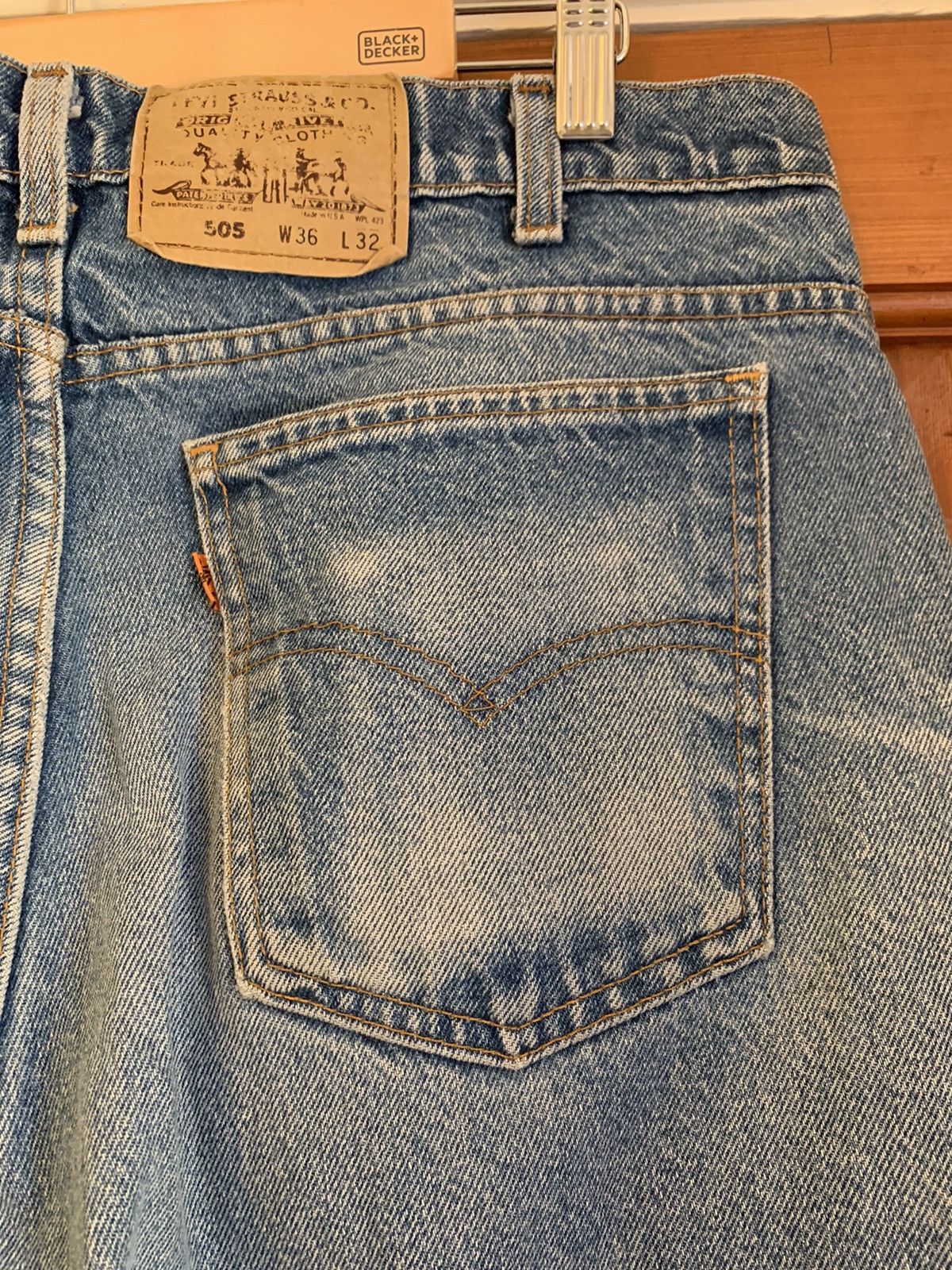 Levi's × Vintage *RARE* Vintage Levi’s 505 Orange Tab USA Made Denim Jeans Size US 36 / EU 52 - 8 Thumbnail