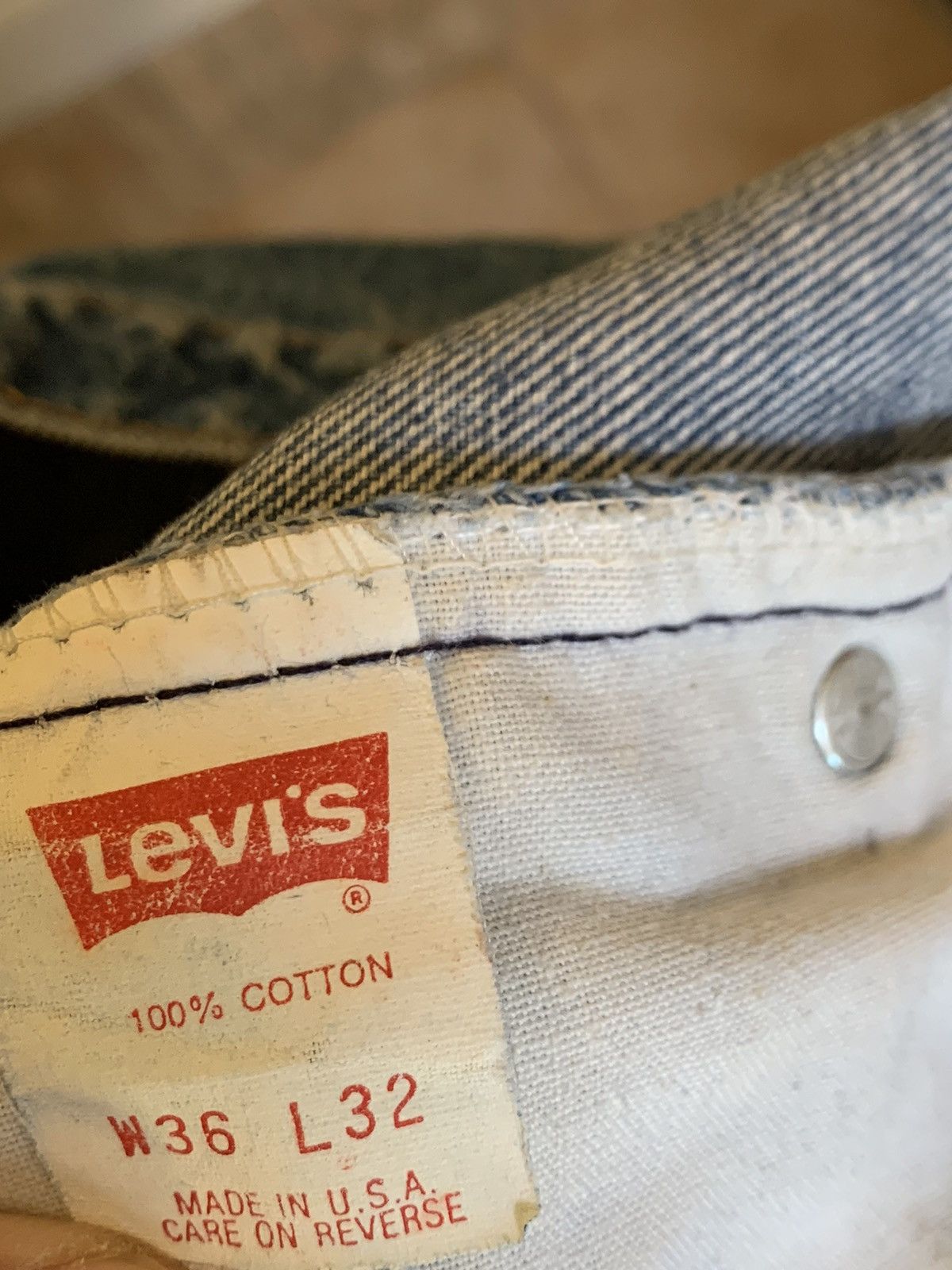 Levi's × Vintage *RARE* Vintage Levi’s 505 Orange Tab USA Made Denim Jeans Size US 36 / EU 52 - 9 Thumbnail