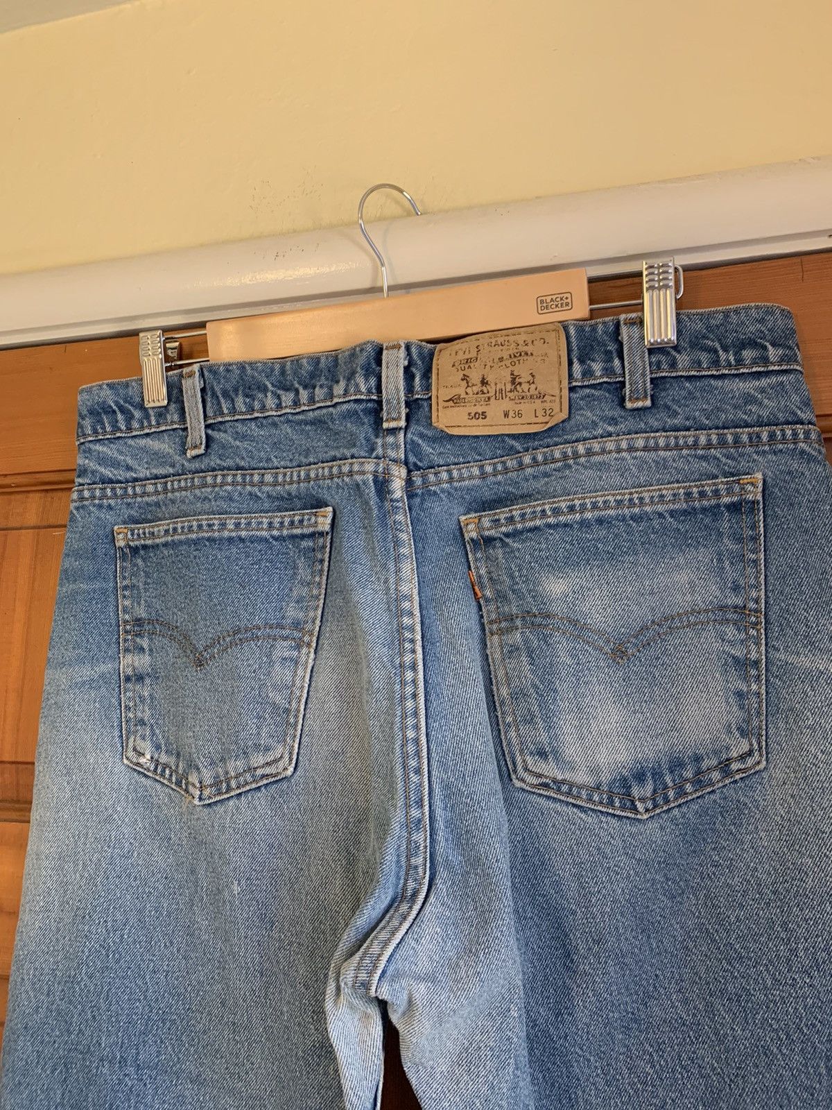 Levi's × Vintage *RARE* Vintage Levi’s 505 Orange Tab USA Made Denim Jeans Size US 36 / EU 52 - 4 Thumbnail