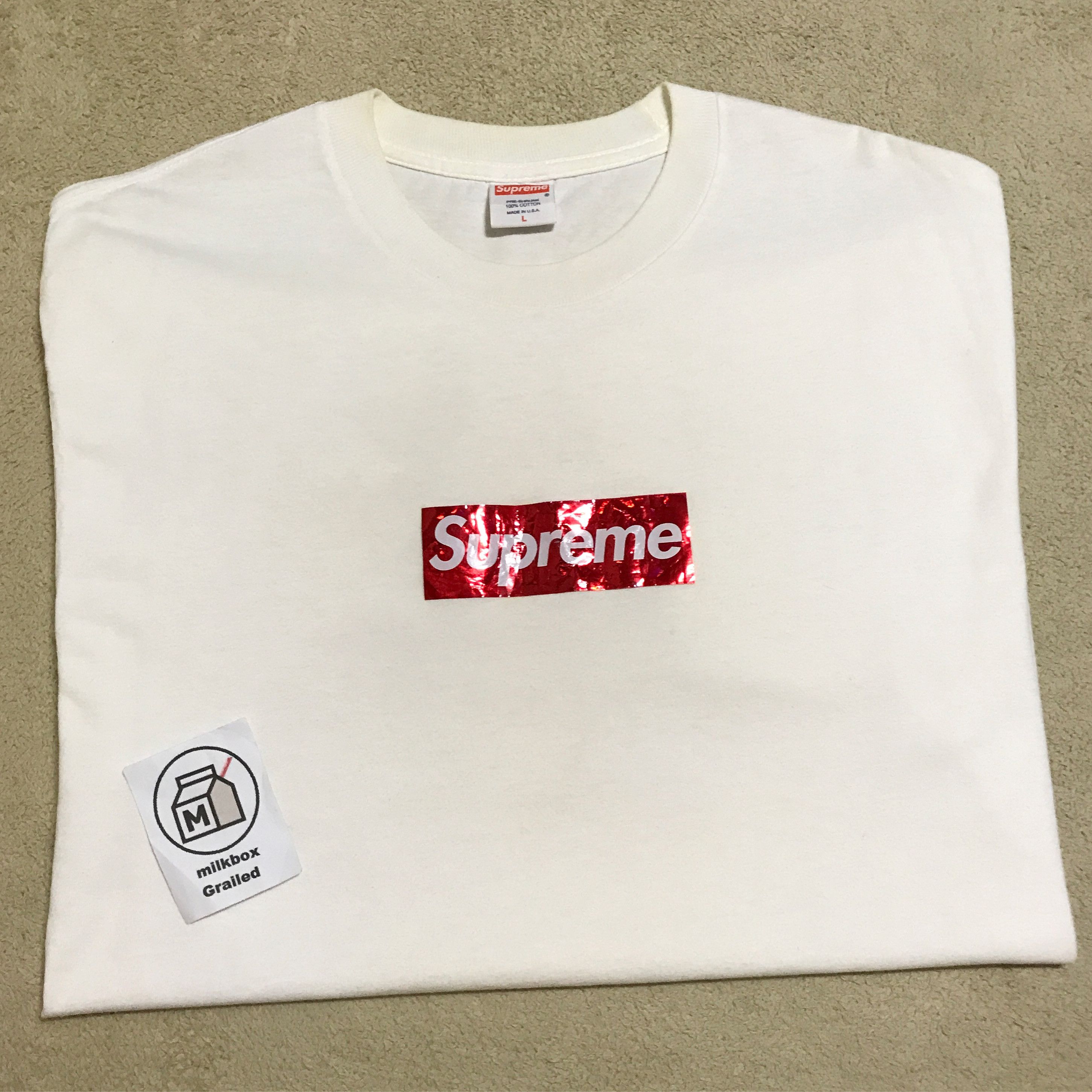 Supreme Holographic Box Logo Tee | Grailed