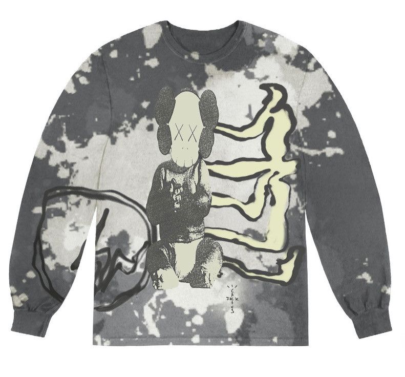 Fragment Design × Kaws × Travis Scott NWT Travis Scott Cactus Jack x Kaws For Fragment L/S Tee Size US XL / EU 56 / 4 - 1 Thumbnail