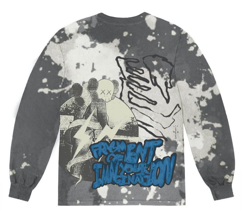 Fragment Design × Kaws × Travis Scott NWT Travis Scott Cactus Jack x Kaws For Fragment L/S Tee Size US XL / EU 56 / 4 - 2 Thumbnail