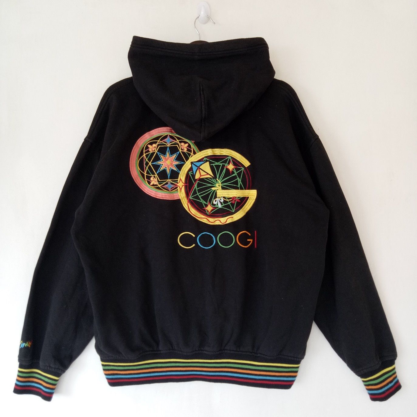 Coogi COOGI Hoodies Zipper Big Logo Embroidered Multicolor Stripes Sweater Size US XL / EU 56 / 4 - 1 Preview