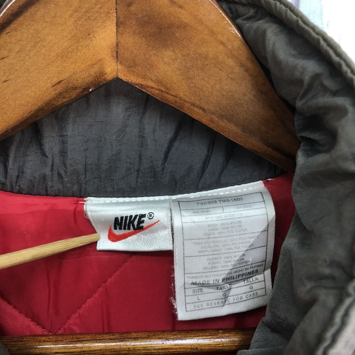 Nike × Vintage Vintage 90s Nike Big Logo Long Jacket Size US L / EU 52-54 / 3 - 12 Thumbnail