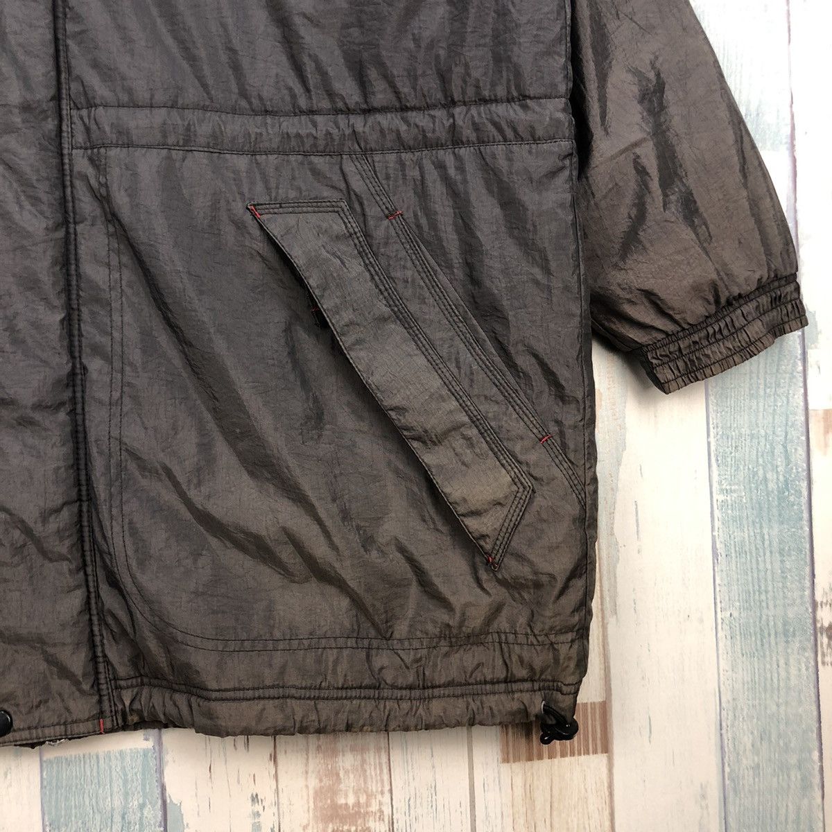Nike × Vintage Vintage 90s Nike Big Logo Long Jacket Size US L / EU 52-54 / 3 - 6 Thumbnail