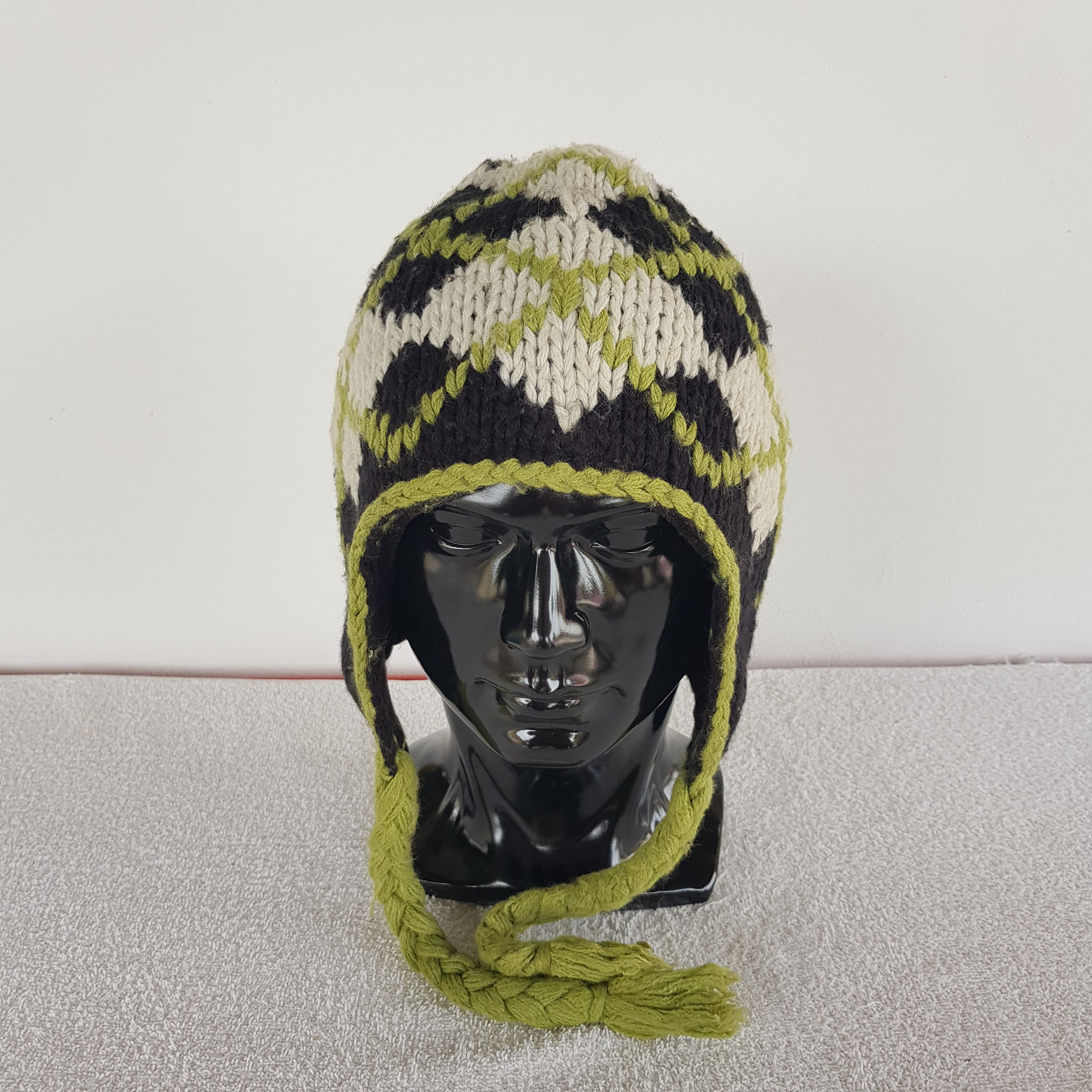 Japanese Brand Japanese Beanie Snow Cap Unknown Multicolor Earflap Hats Size ONE SIZE - 2 Thumbnail