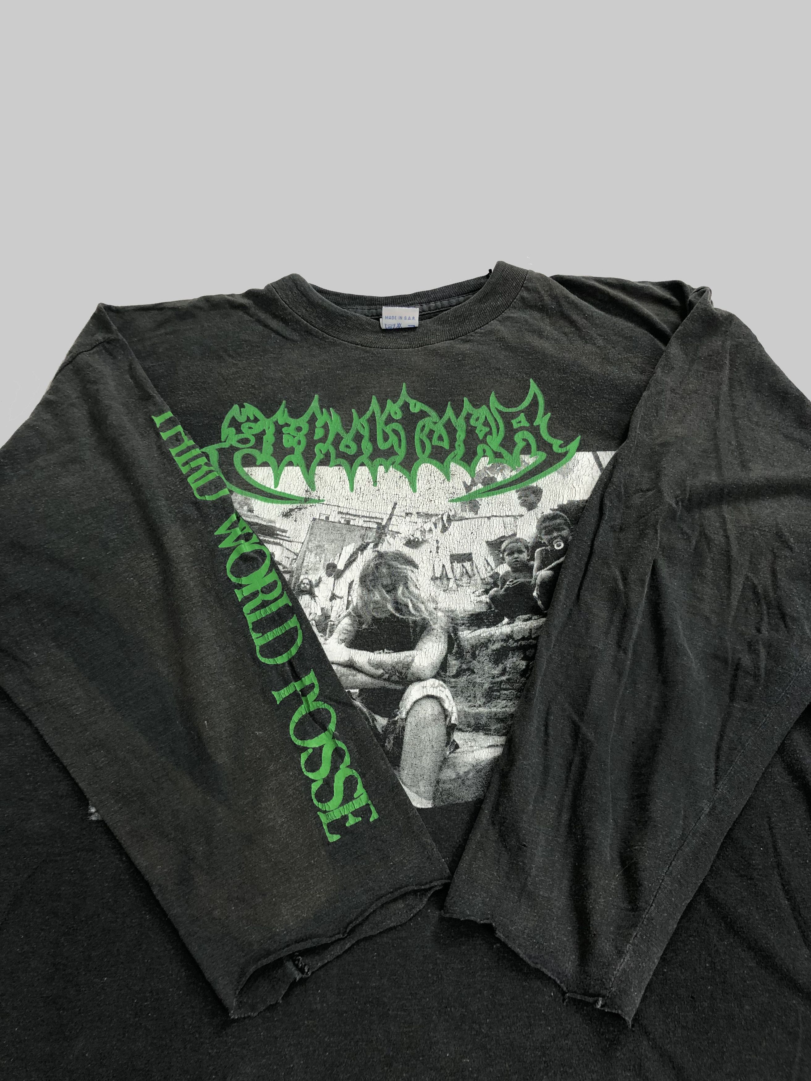Band Tees Vintage 1992 Sepultura Third World Posse (Napalm Death) Size US XL / EU 56 / 4 - 9 Thumbnail