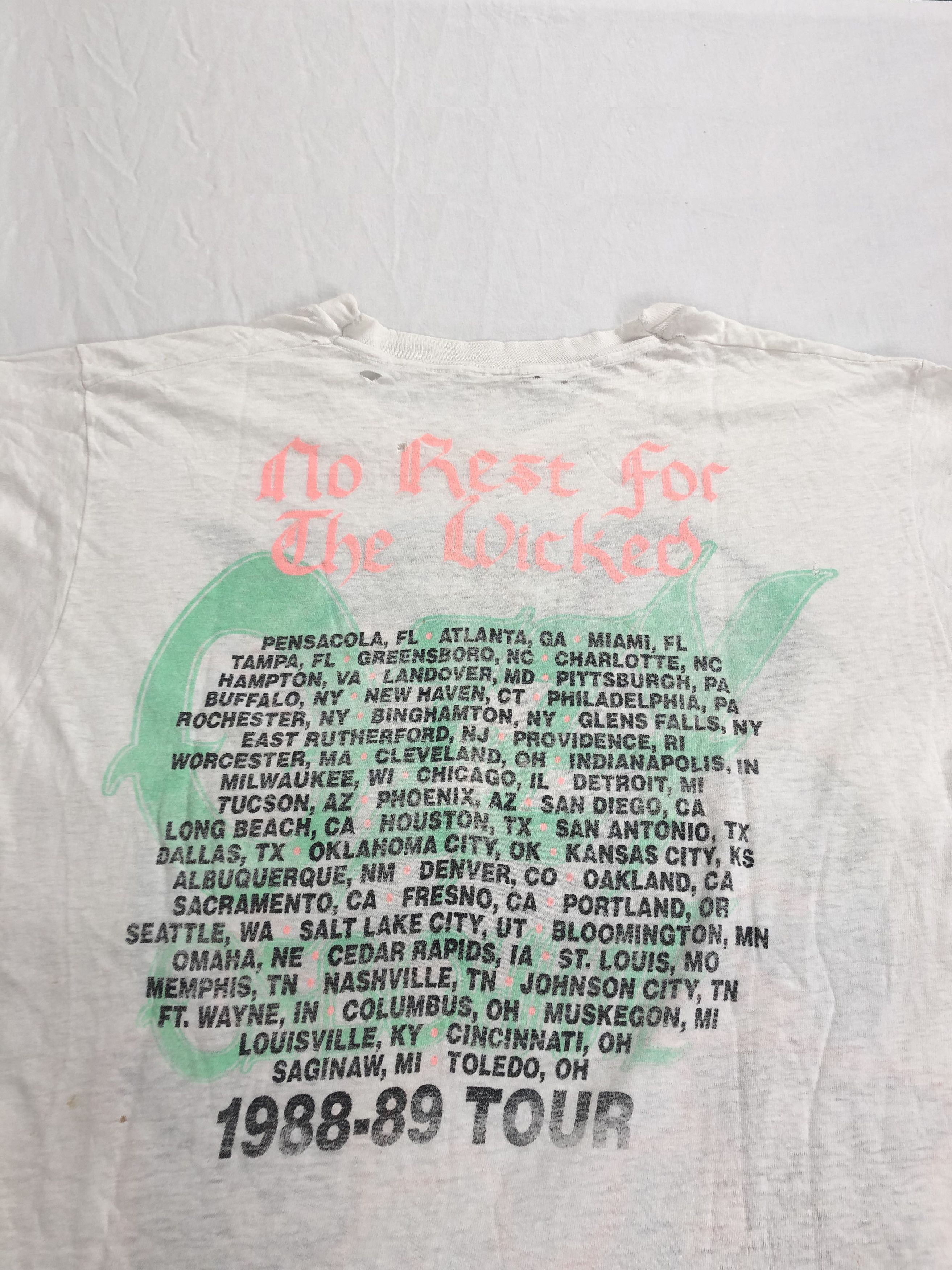 Band Tees Vintage 1988 Ozzy Osbourne (Marilyn Manson Black Sabbath) Size US L / EU 52-54 / 3 - 14 Thumbnail