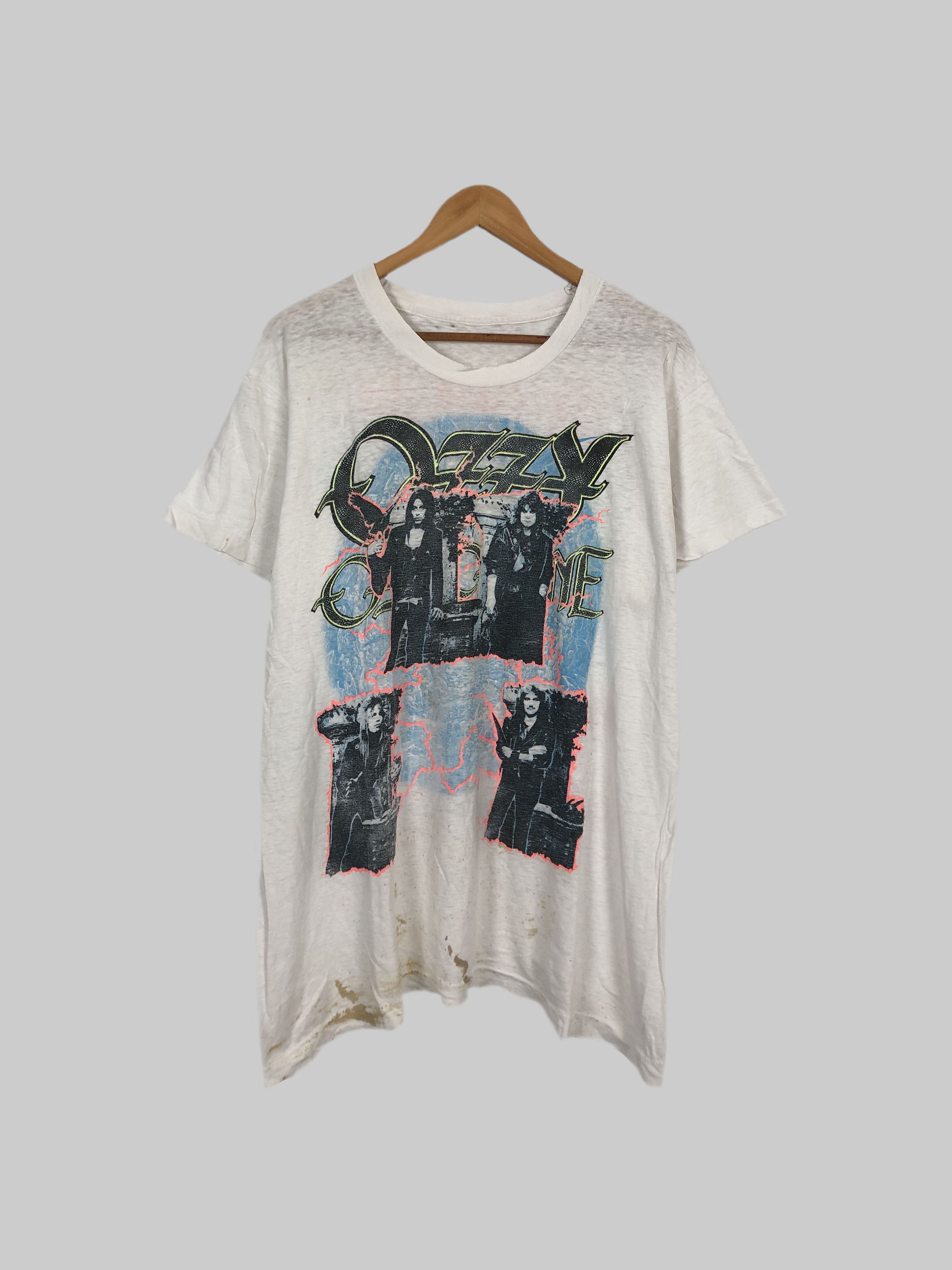 Band Tees Vintage 1988 Ozzy Osbourne (Marilyn Manson Black Sabbath) Size US L / EU 52-54 / 3 - 1 Thumbnail