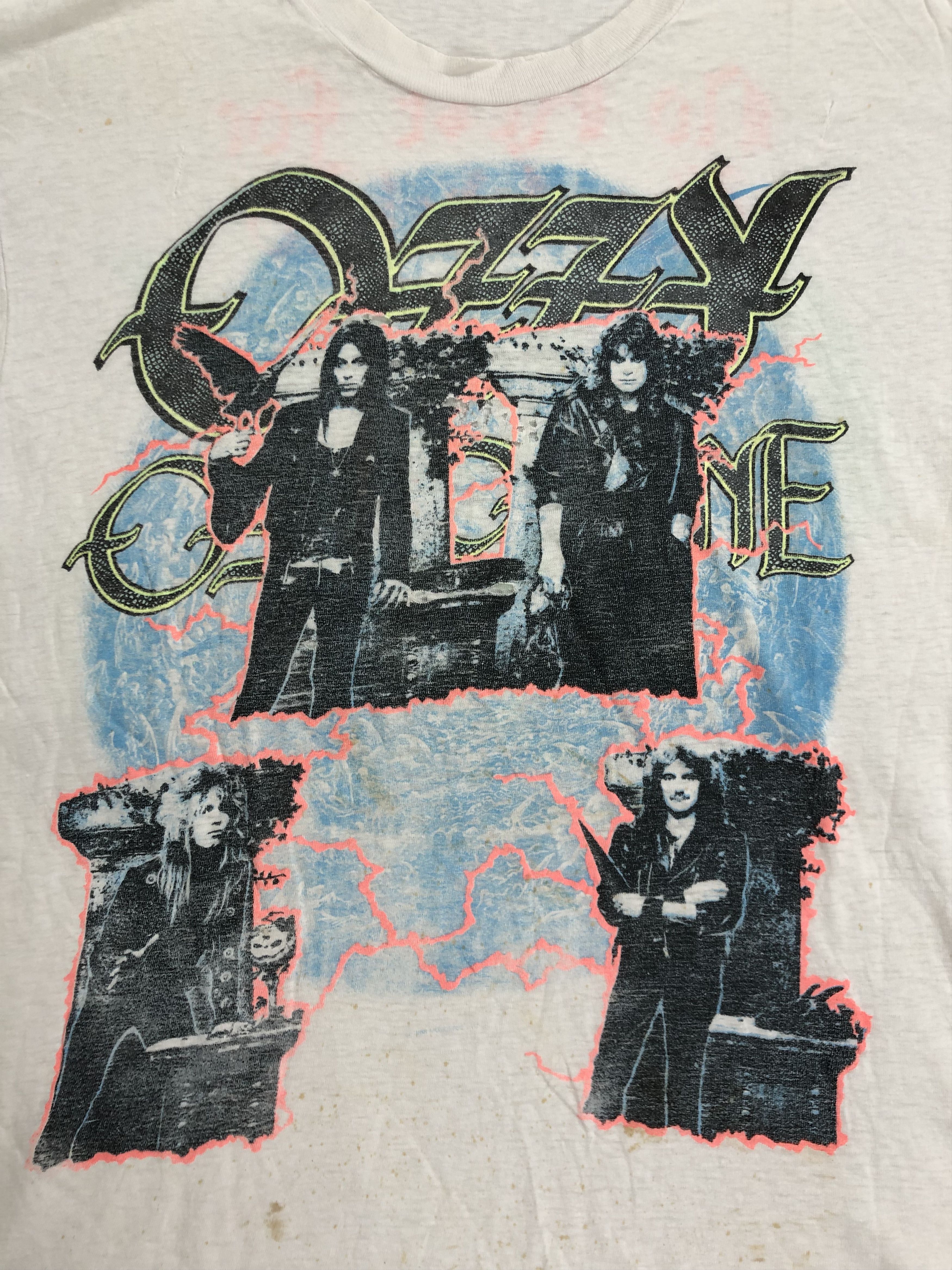 Band Tees Vintage 1988 Ozzy Osbourne (Marilyn Manson Black Sabbath) Size US L / EU 52-54 / 3 - 4 Thumbnail