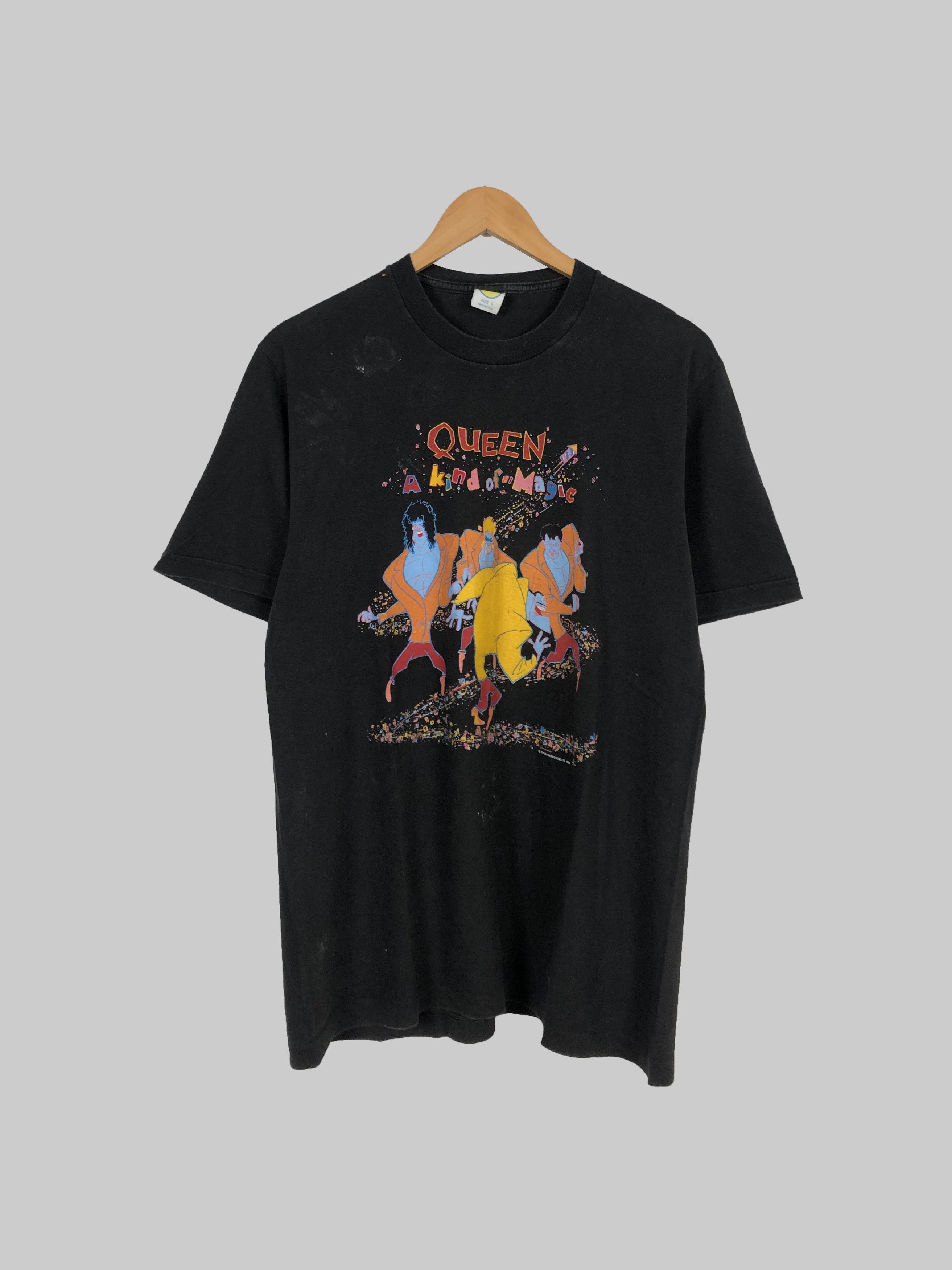Band Tees Vintage 1986 Queen A Kind Of Magic Tour (Rolling Stones) Size US M / EU 48-50 / 2 - 1 Thumbnail