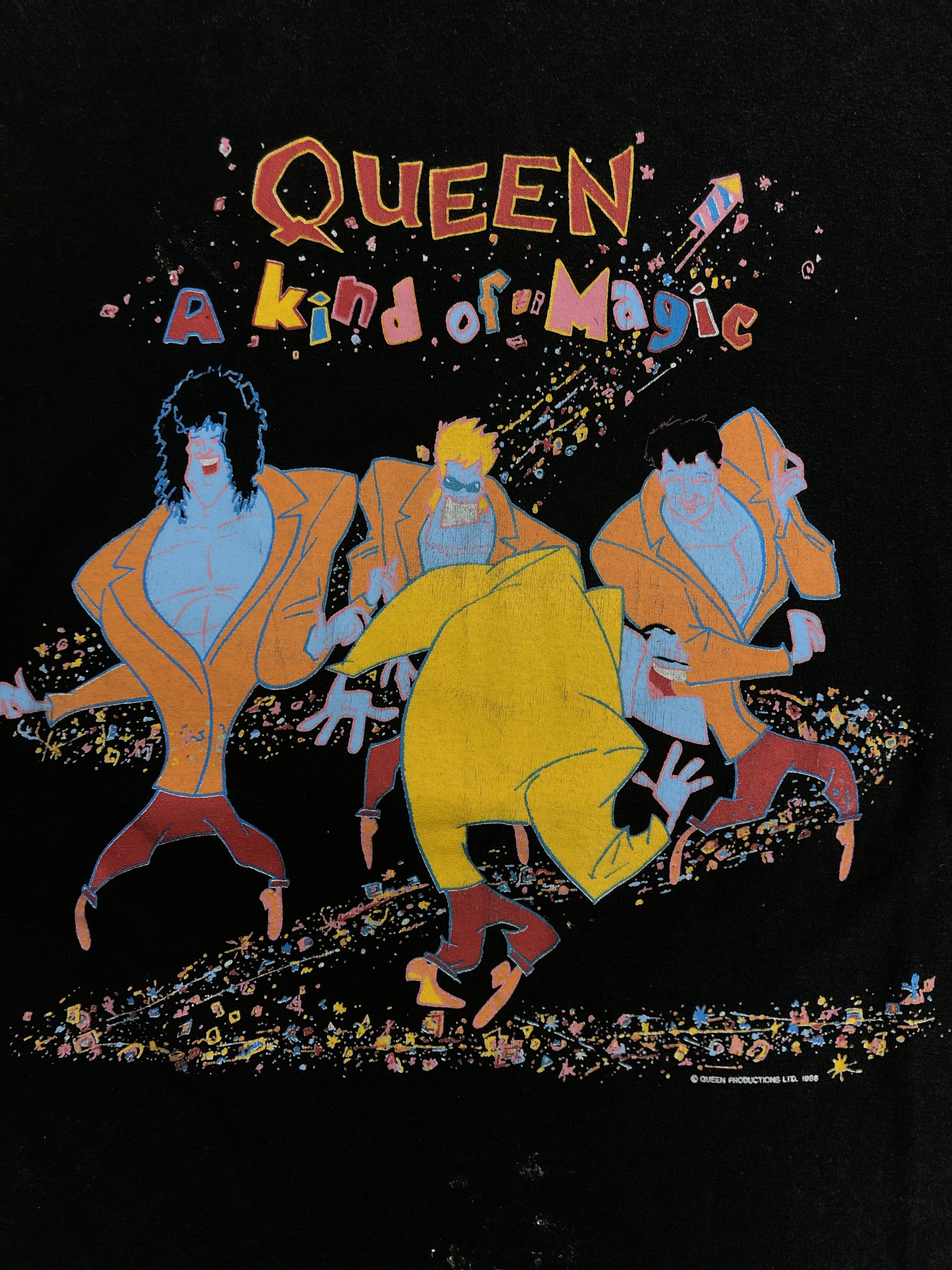 Band Tees Vintage 1986 Queen A Kind Of Magic Tour (Rolling Stones) Size US M / EU 48-50 / 2 - 4 Thumbnail