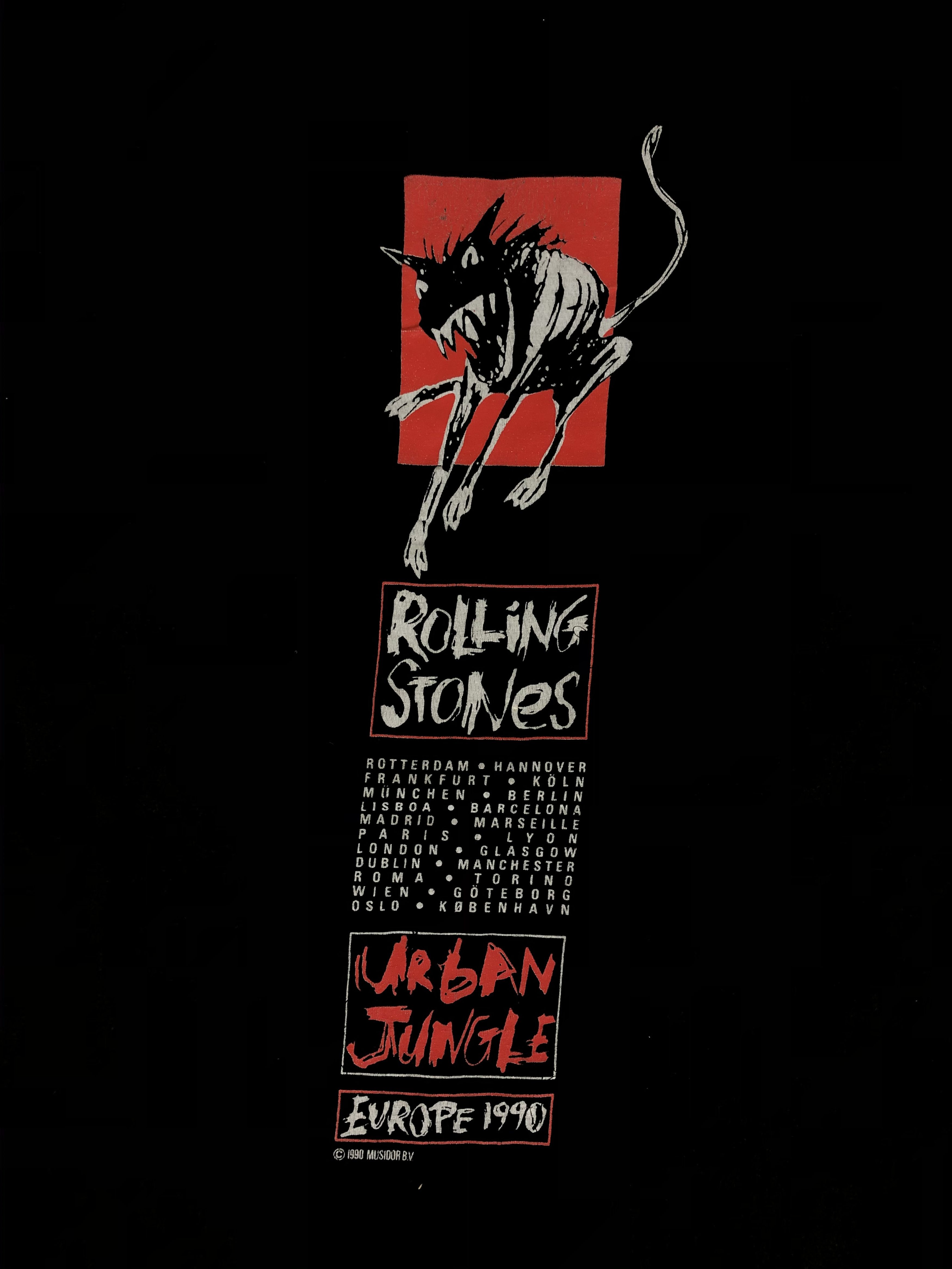 Band Tees Vintage 1990 Rolling Stones (Led Zeppelin Pink Floyd AC/DC) Size US L / EU 52-54 / 3 - 9 Thumbnail