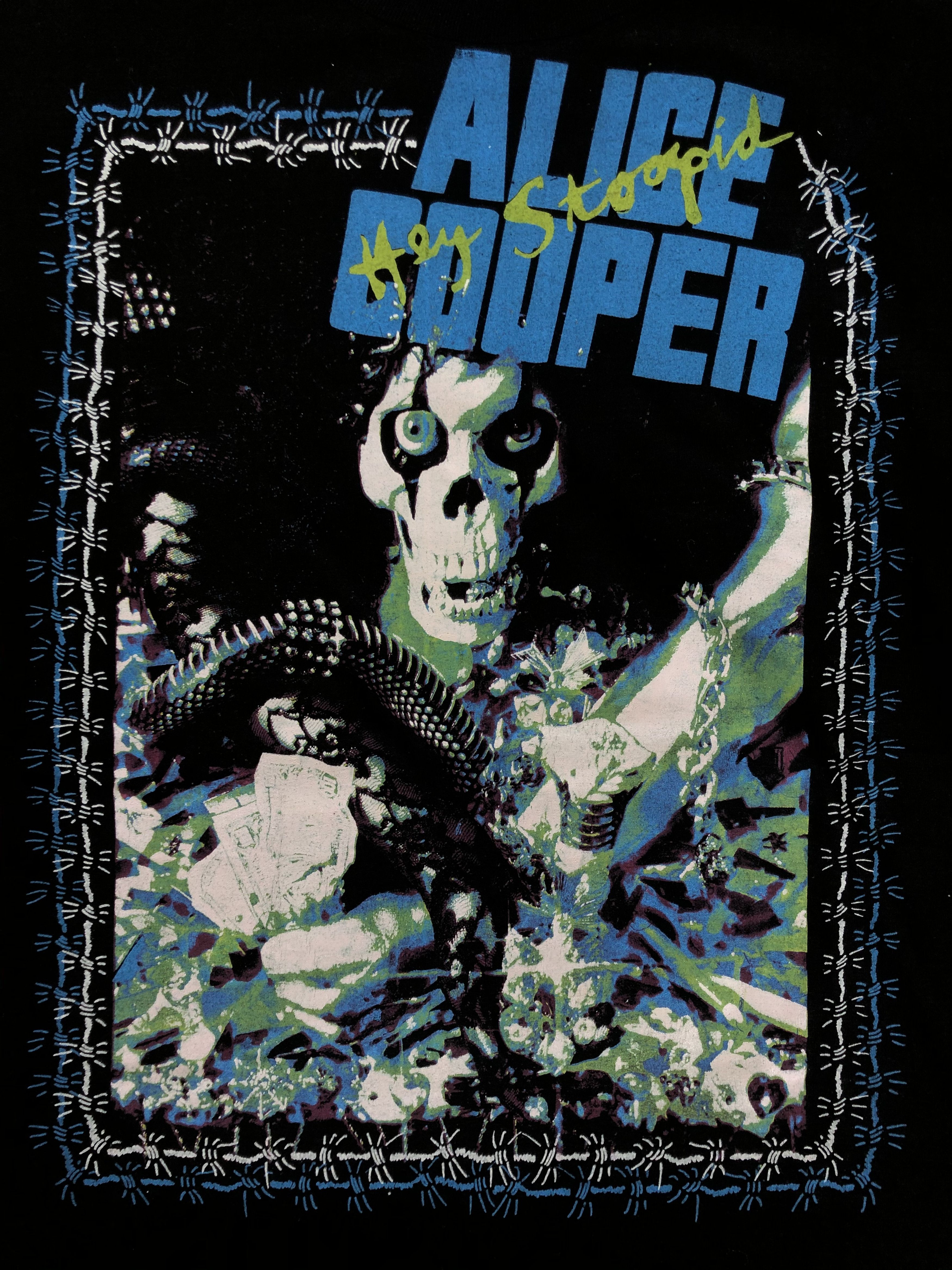 Band Tees Vintage 1991 Alice Cooper Hey Stoopid (Iggy Pop Elton John) Size US L / EU 52-54 / 3 - 5 Thumbnail