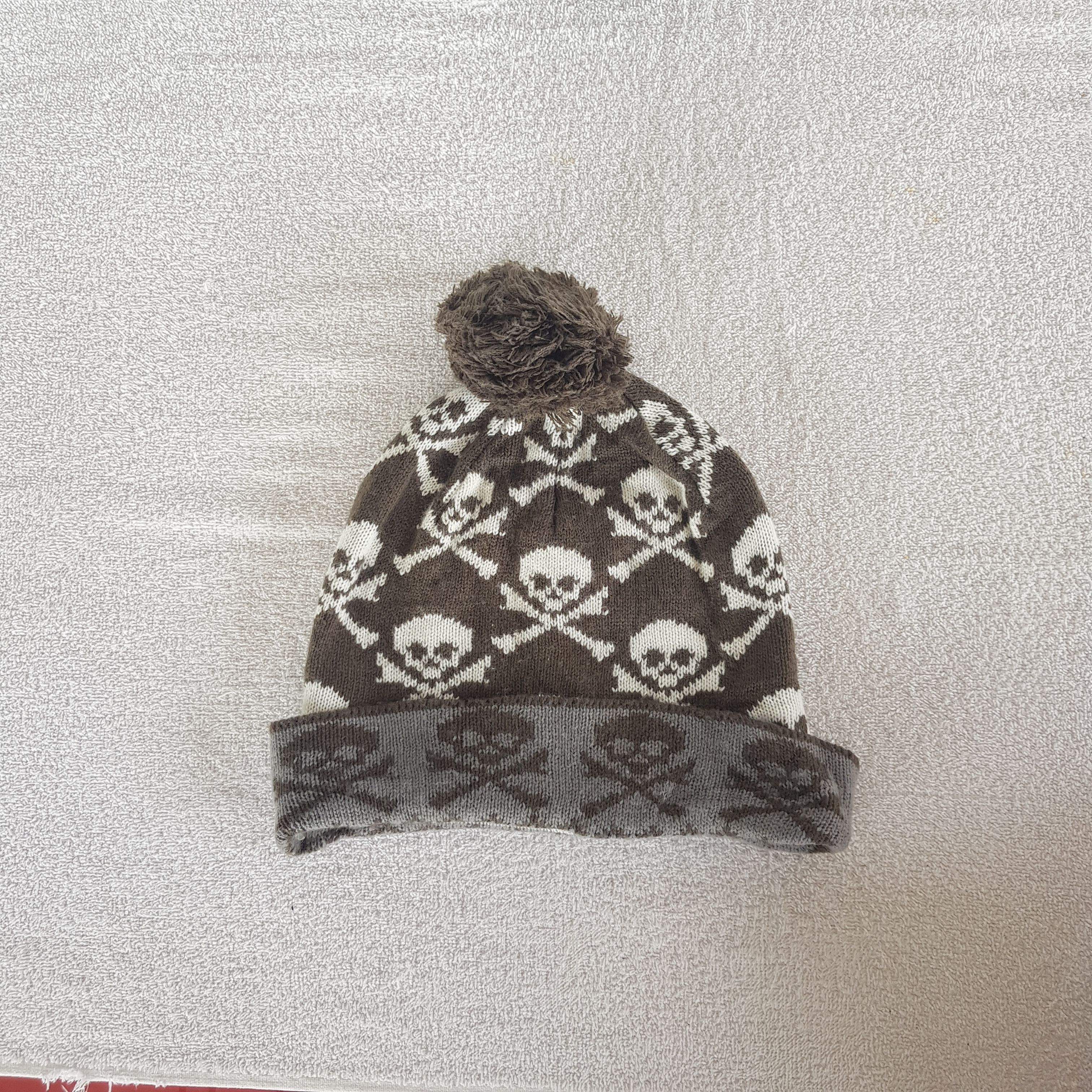 Japanese Brand × Vintage Japanese Skulls Beanie Snow Cap Hats - AC10195. Size ONE SIZE - 6 Thumbnail