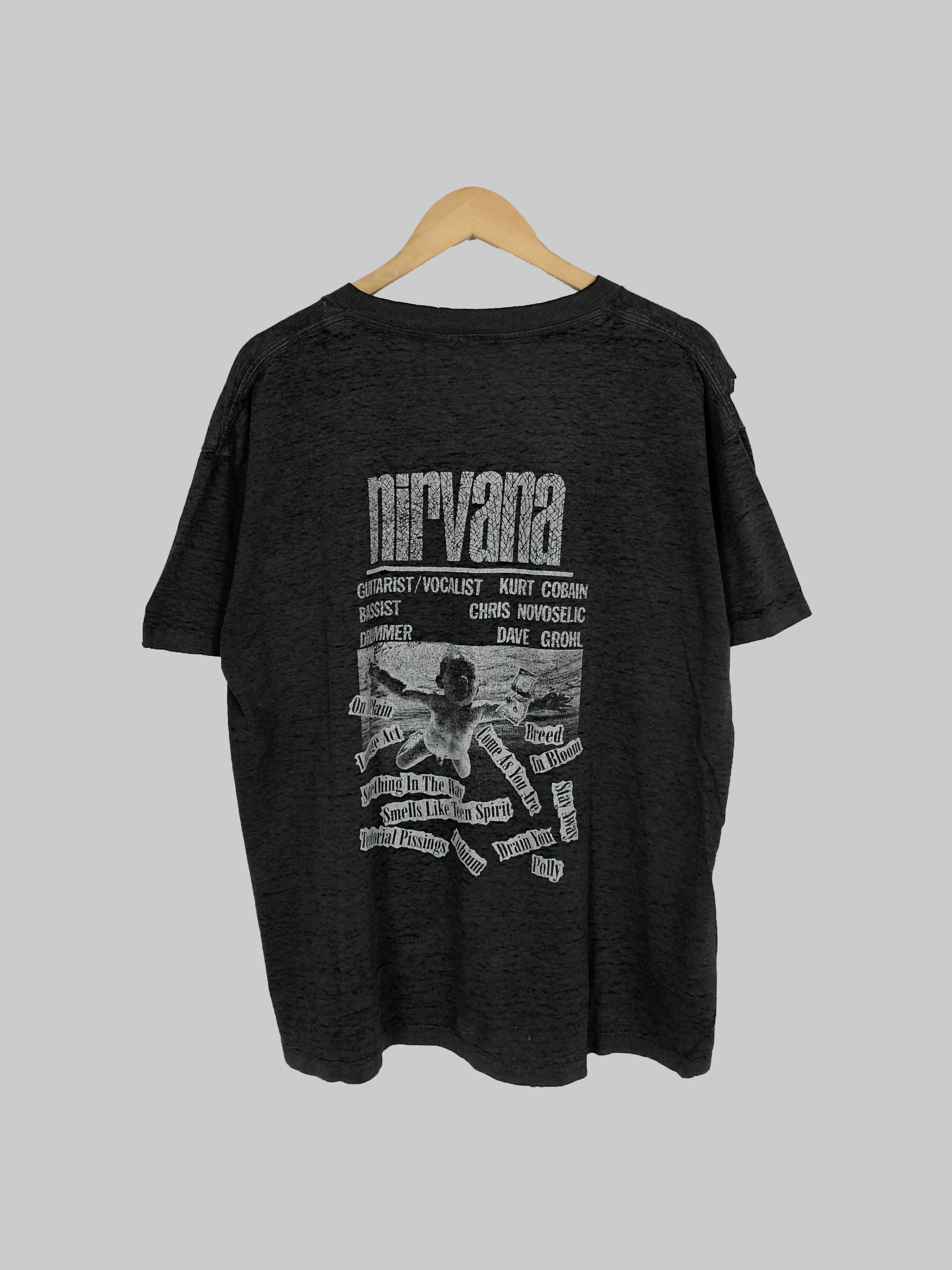 Band Tees Vintage 90s Nirvana Nevermind Kurt Cobain Travis Scott Size US XL / EU 56 / 4 - 2 Thumbnail