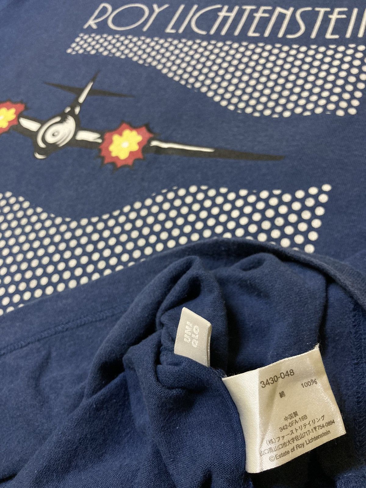 Vintage Rare Roy Lichtenstein Pop Art Airplane Tee Size US XL / EU 56 / 4 - 8 Thumbnail