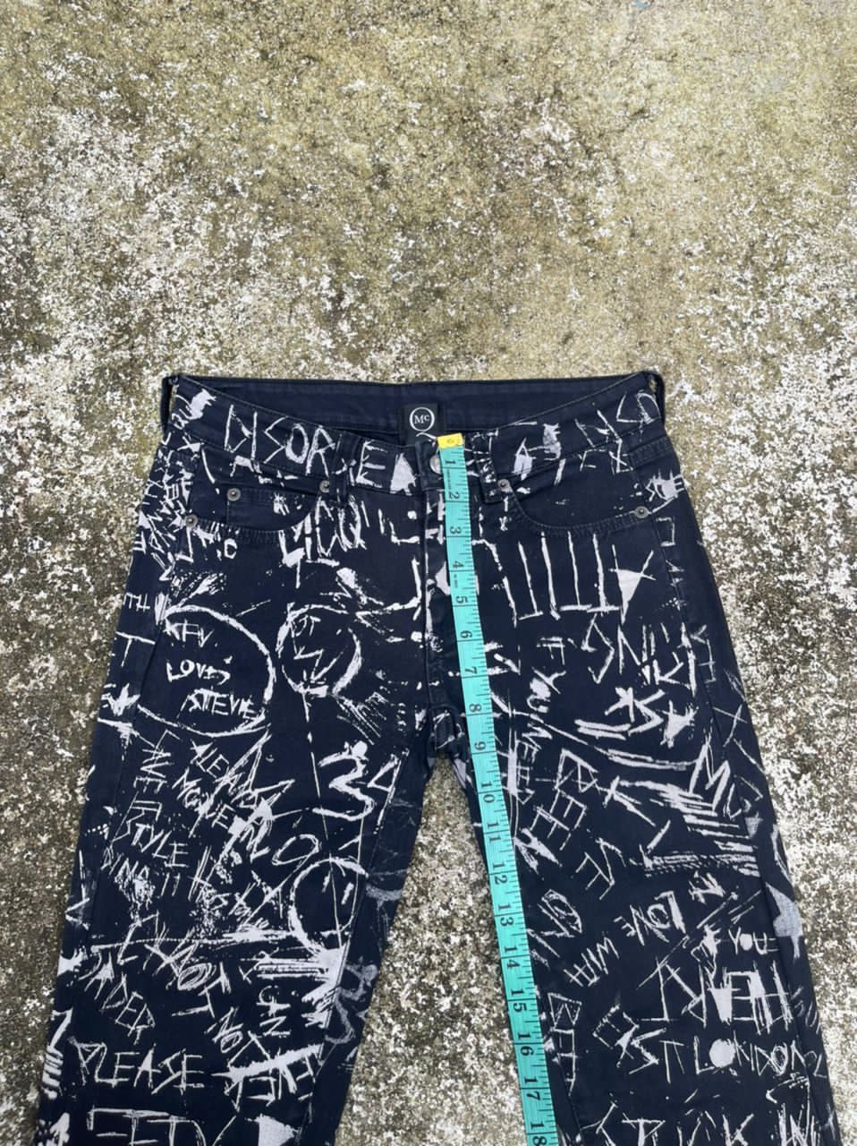 Alexander McQueen McQ By Alexander McQueen Graffiti Print Skinny Jeans Size US 28 / EU 44 - 20 Thumbnail