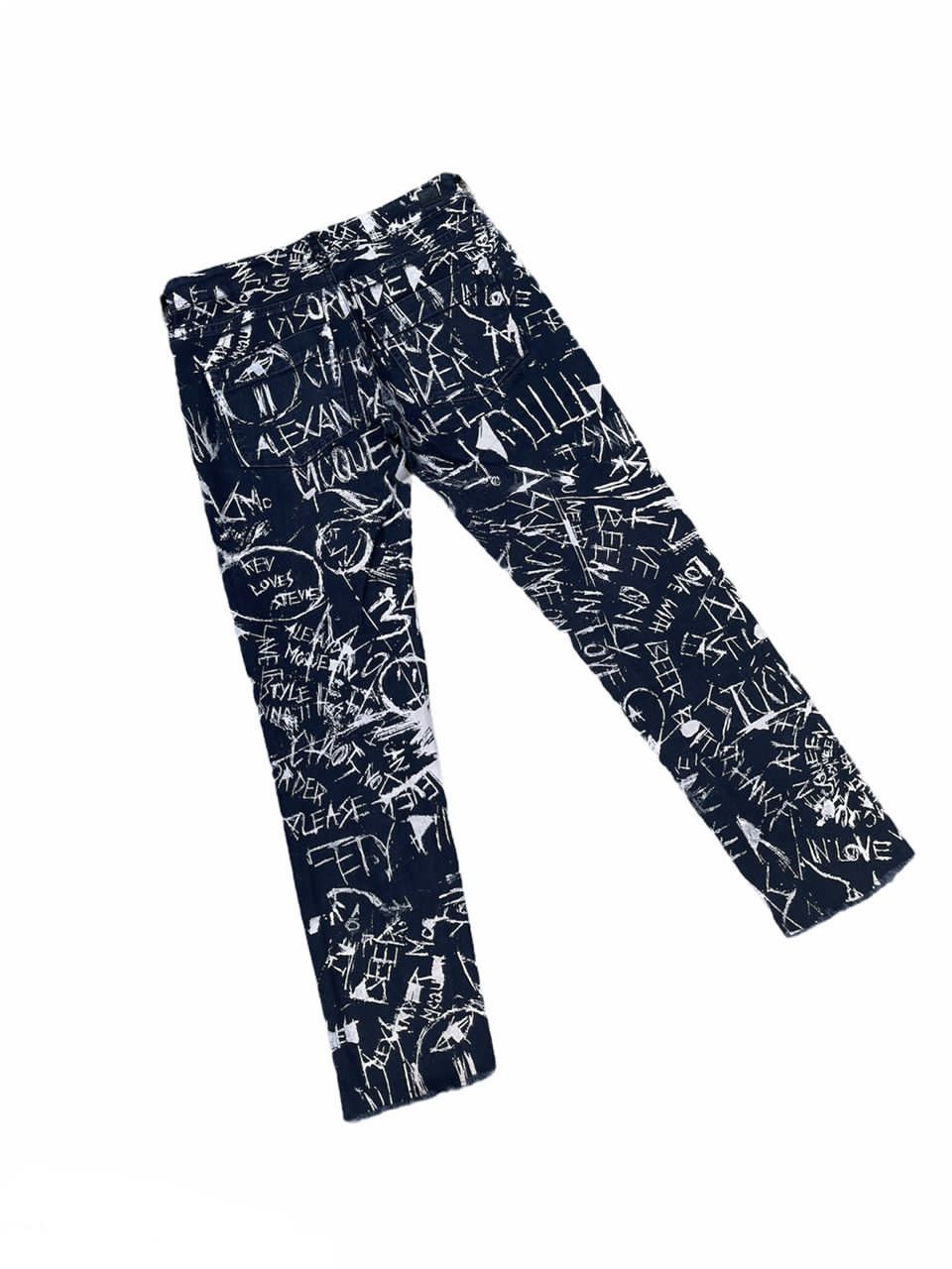 Alexander McQueen McQ By Alexander McQueen Graffiti Print Skinny Jeans Size US 28 / EU 44 - 7 Thumbnail