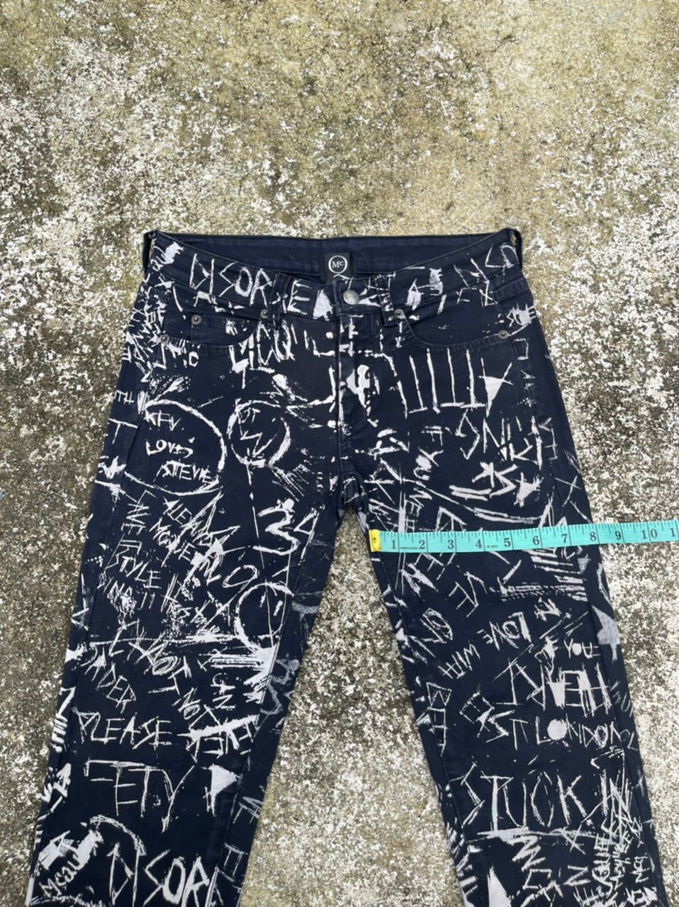 Alexander McQueen McQ By Alexander McQueen Graffiti Print Skinny Jeans Size US 28 / EU 44 - 22 Thumbnail