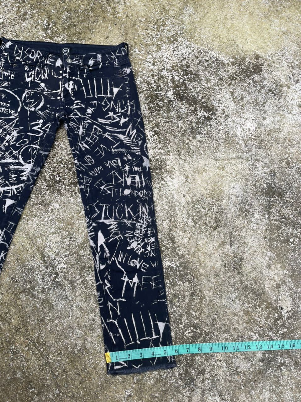 Alexander McQueen McQ By Alexander McQueen Graffiti Print Skinny Jeans Size US 28 / EU 44 - 24 Thumbnail