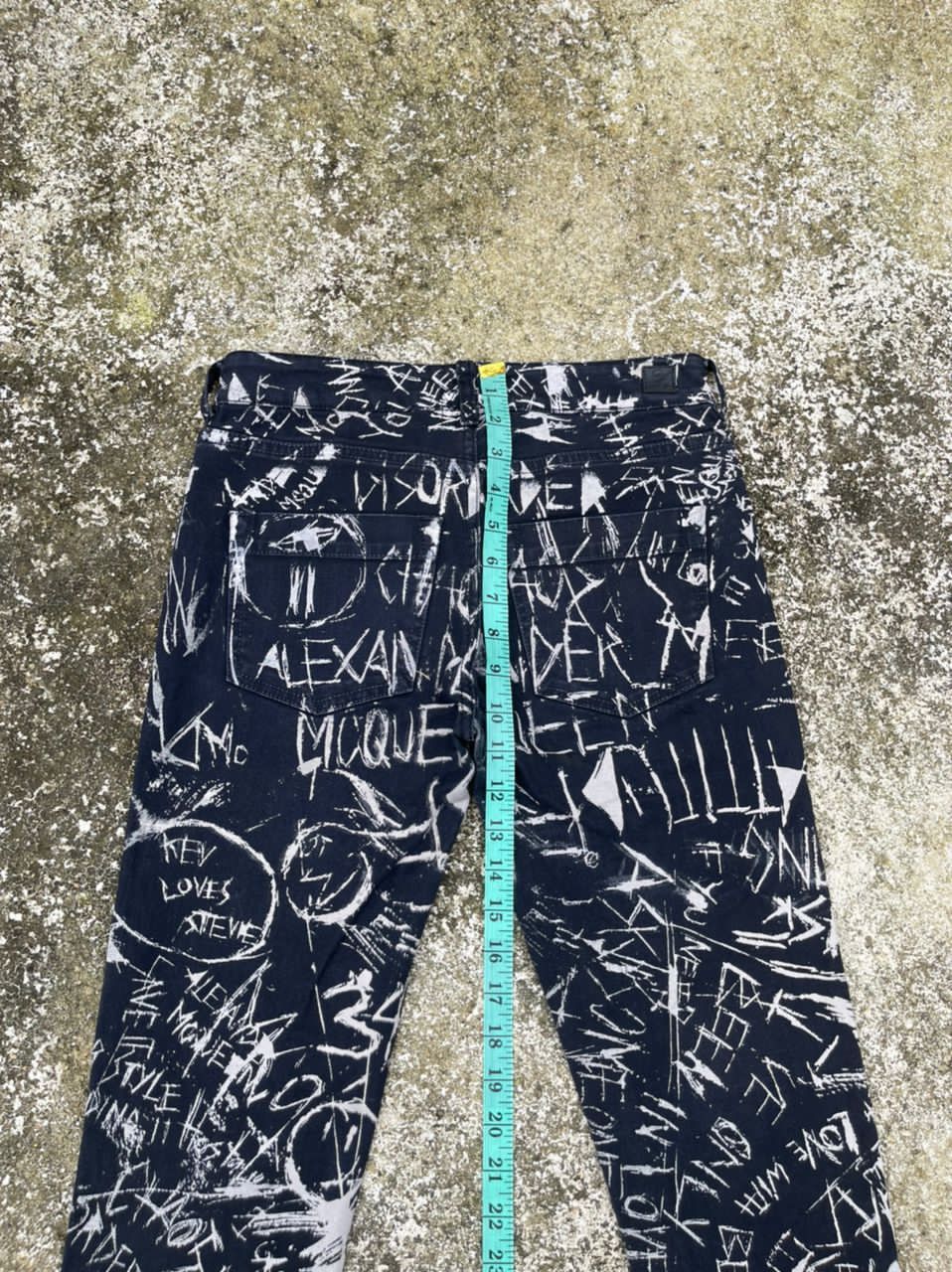Alexander McQueen McQ By Alexander McQueen Graffiti Print Skinny Jeans Size US 28 / EU 44 - 21 Thumbnail