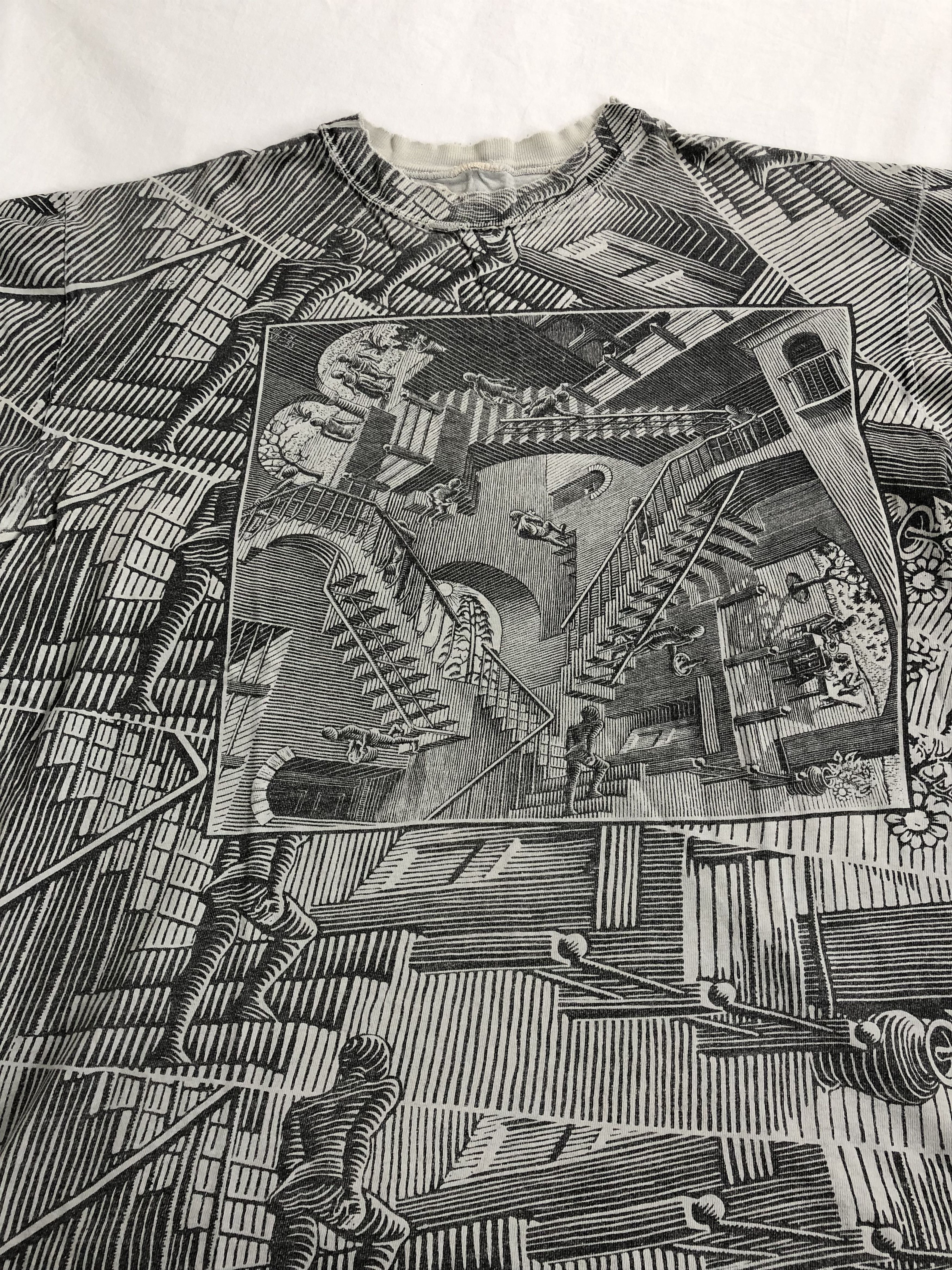 Vintage Vintage 90s M.C. Escher Relativity Lithograph (van Gogh) Size US L / EU 52-54 / 3 - 3 Thumbnail