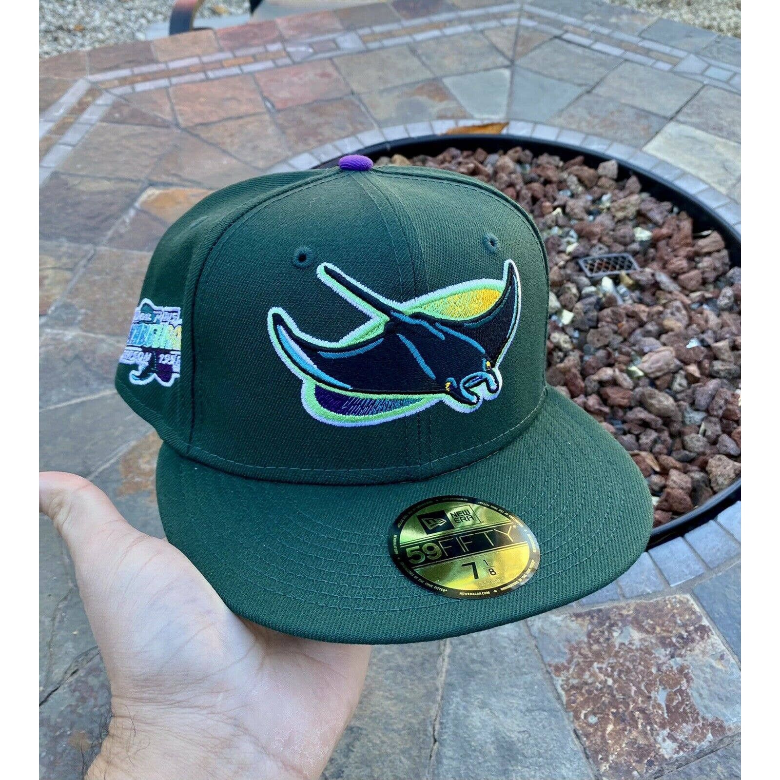 New Era Exclusive New Era Tampa Bay Devil Rays Fitted Hat Sz 7 1/8