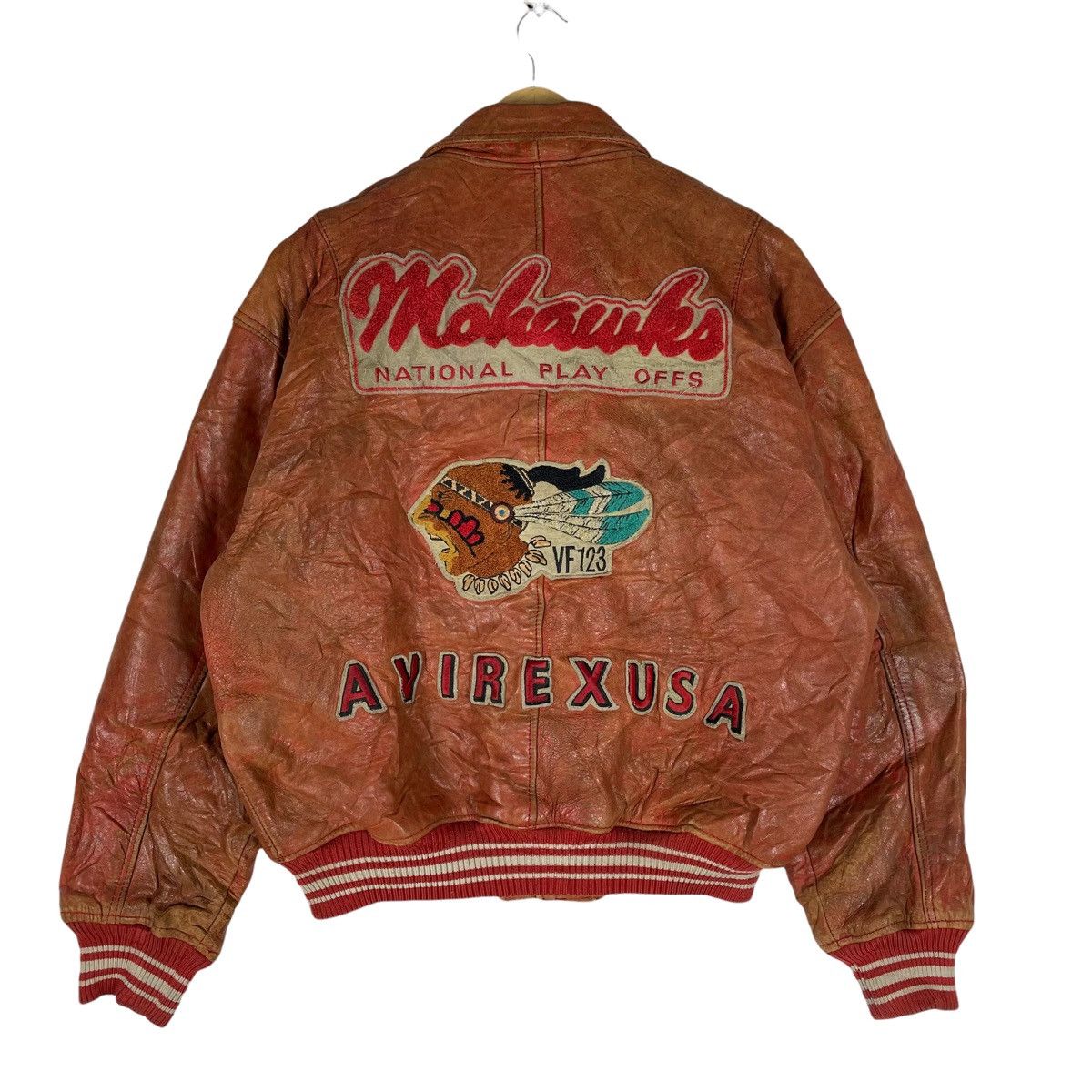 ⚡️90s AVIREX USA MOHAWK MLB VARSITY JACKET