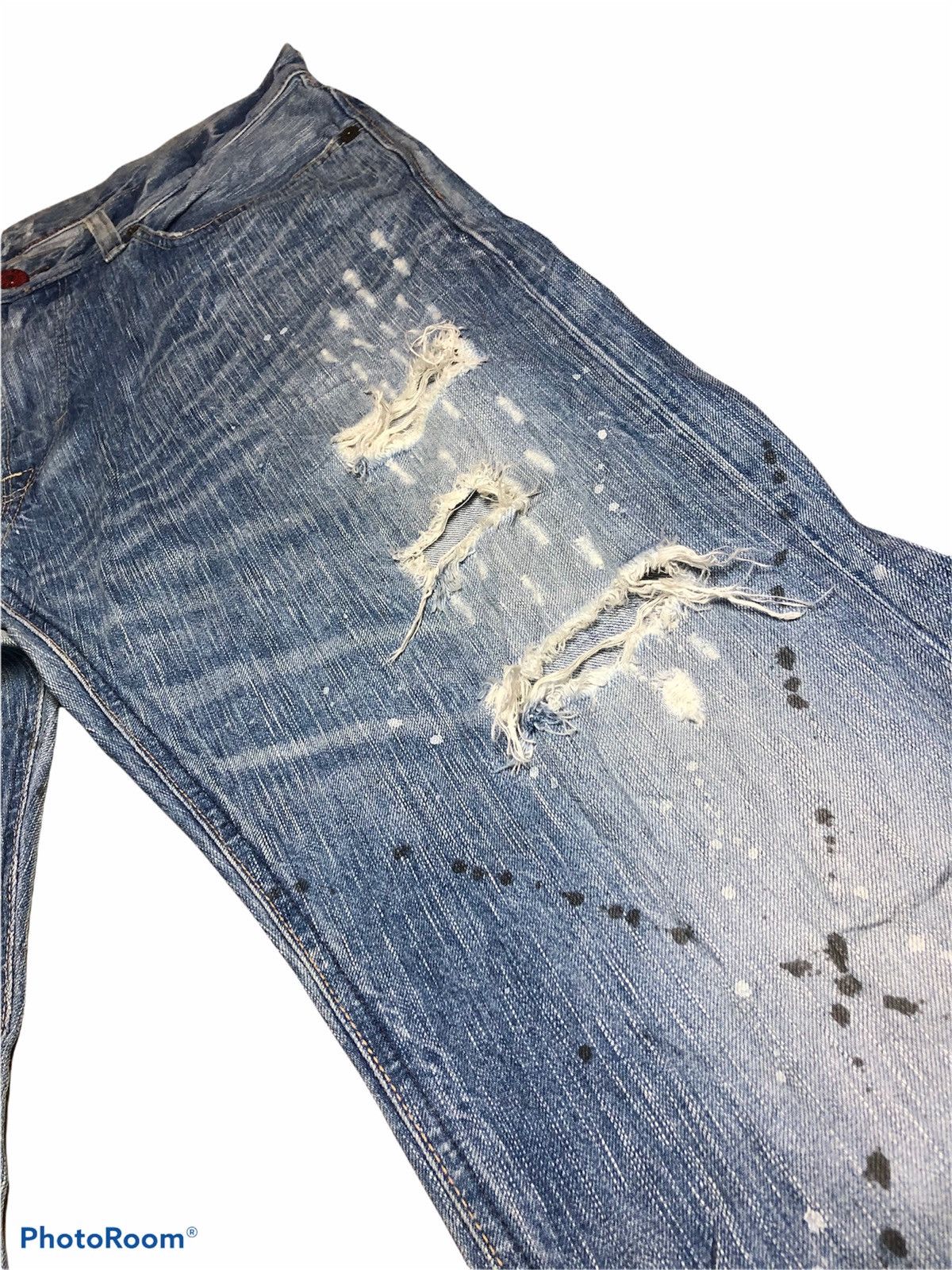 Edwin VINTAGE PAINTED EDWIN DISTRESSED DENIM Size US 37 - 4 Thumbnail