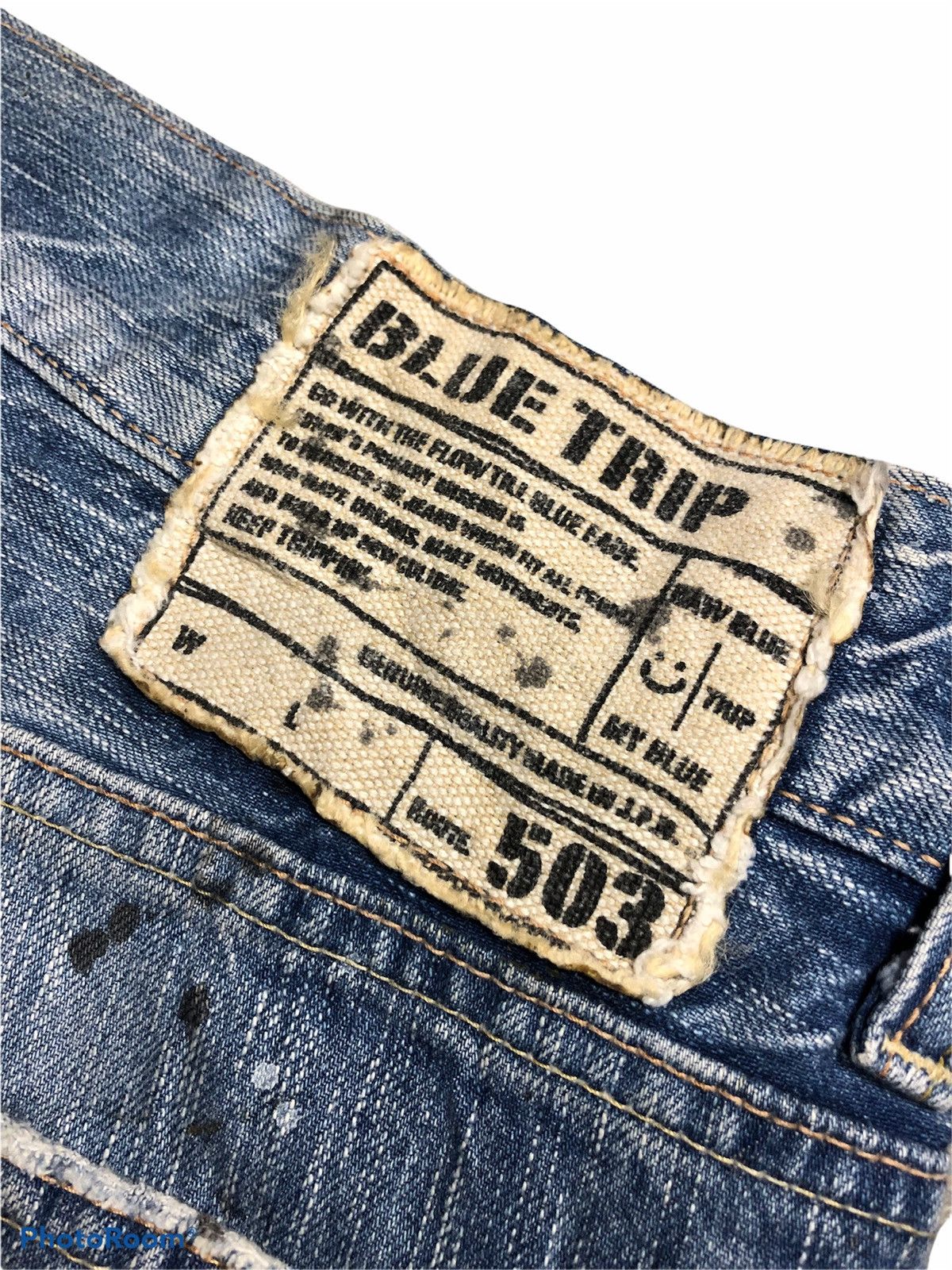 Edwin VINTAGE PAINTED EDWIN DISTRESSED DENIM Size US 37 - 6 Thumbnail