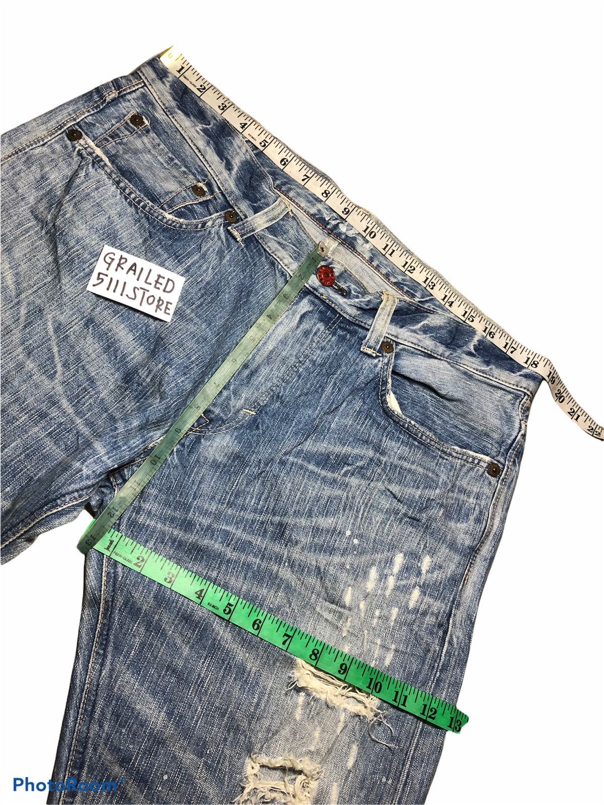 Edwin VINTAGE PAINTED EDWIN DISTRESSED DENIM Size US 37 - 9 Thumbnail