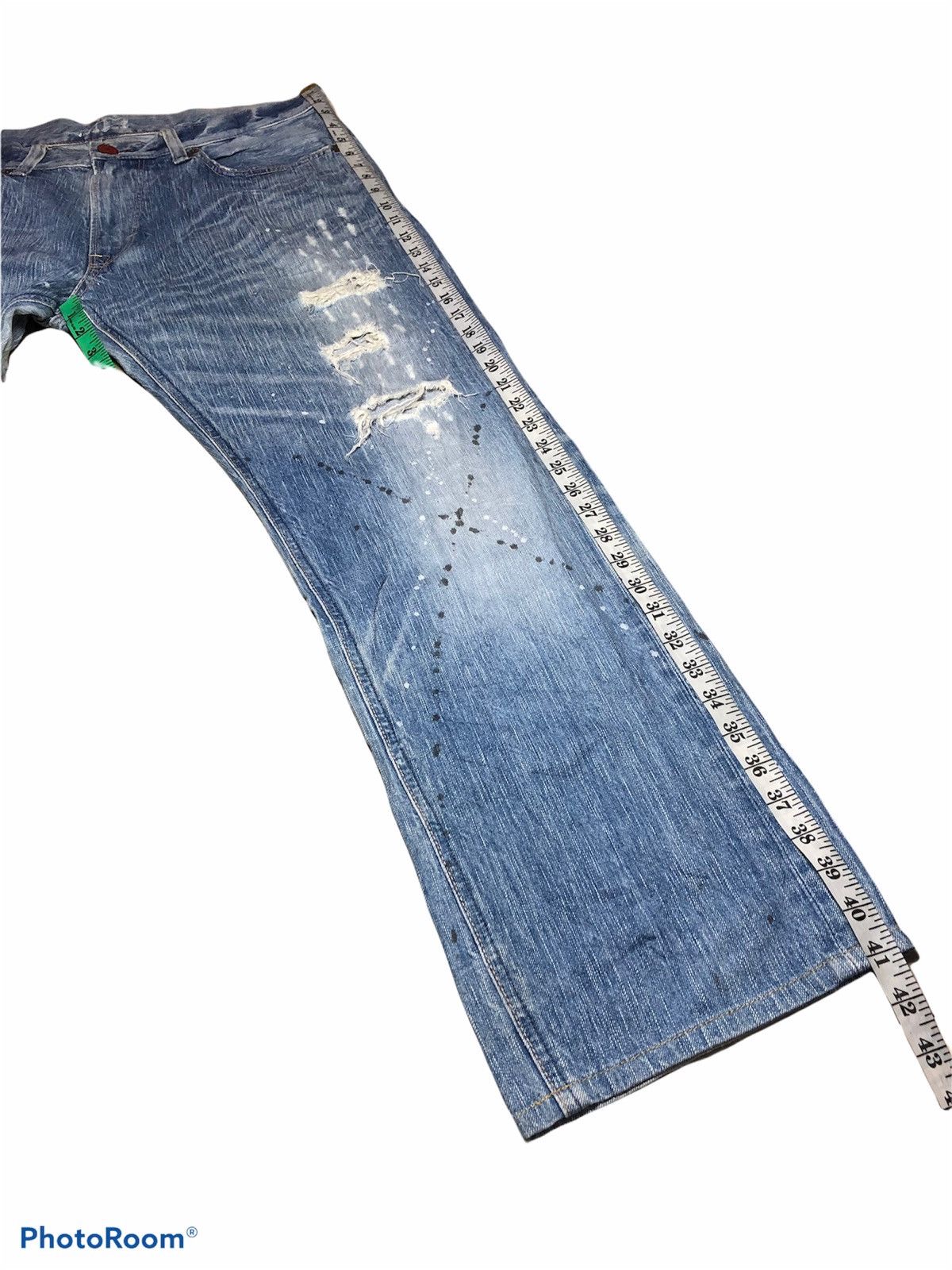 Edwin VINTAGE PAINTED EDWIN DISTRESSED DENIM Size US 37 - 10 Thumbnail