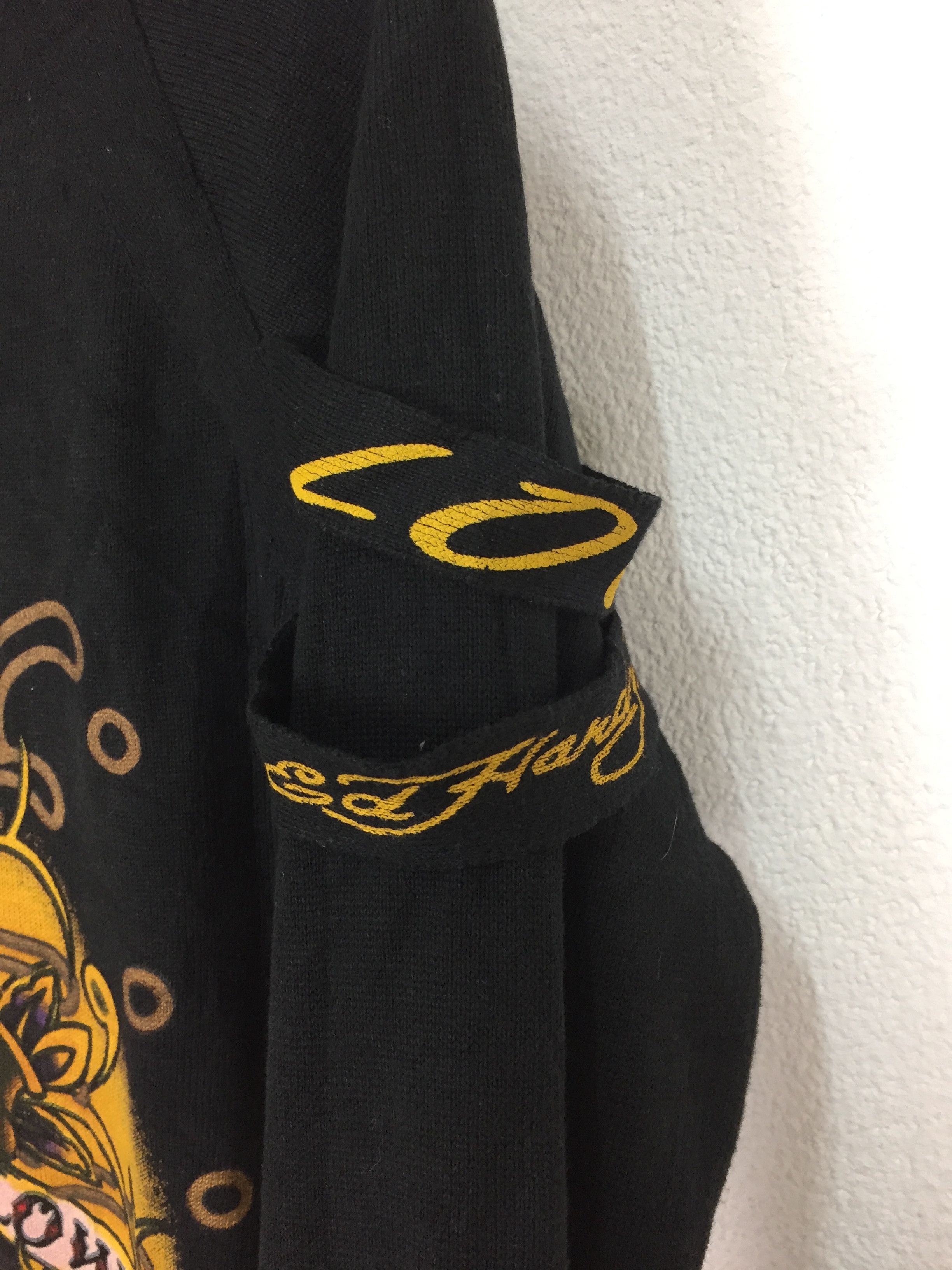 Christian Audigier ED HARDY V NECK BLACK LONG SLEEVES Size L / US 10 / IT 46 - 9 Thumbnail