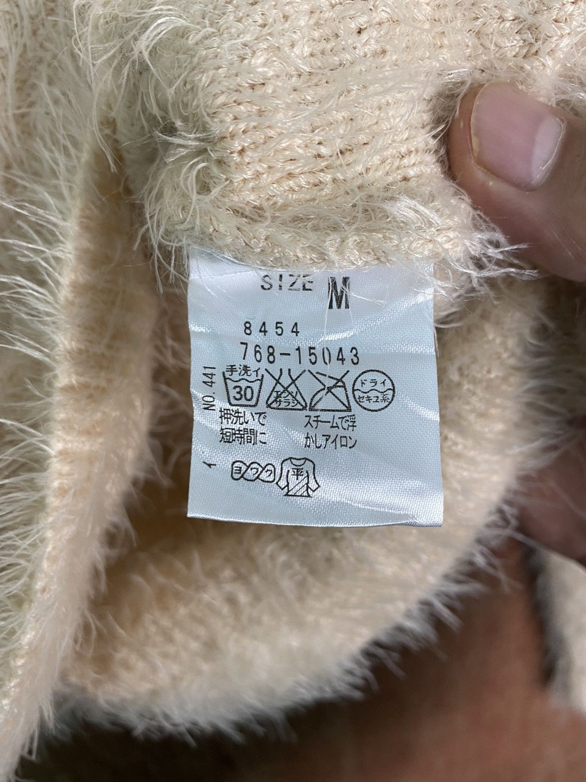 Homespun Knitwear × Japanese Brand DL Grove Light Pink Shag Shaggy Fur Mohair Knitwear #B640 Size US S / EU 44-46 / 1 - 8 Thumbnail