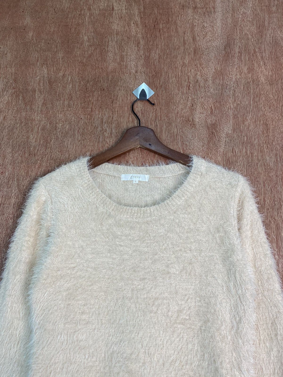 Homespun Knitwear × Japanese Brand DL Grove Light Pink Shag Shaggy Fur Mohair Knitwear #B640 Size US S / EU 44-46 / 1 - 2 Thumbnail