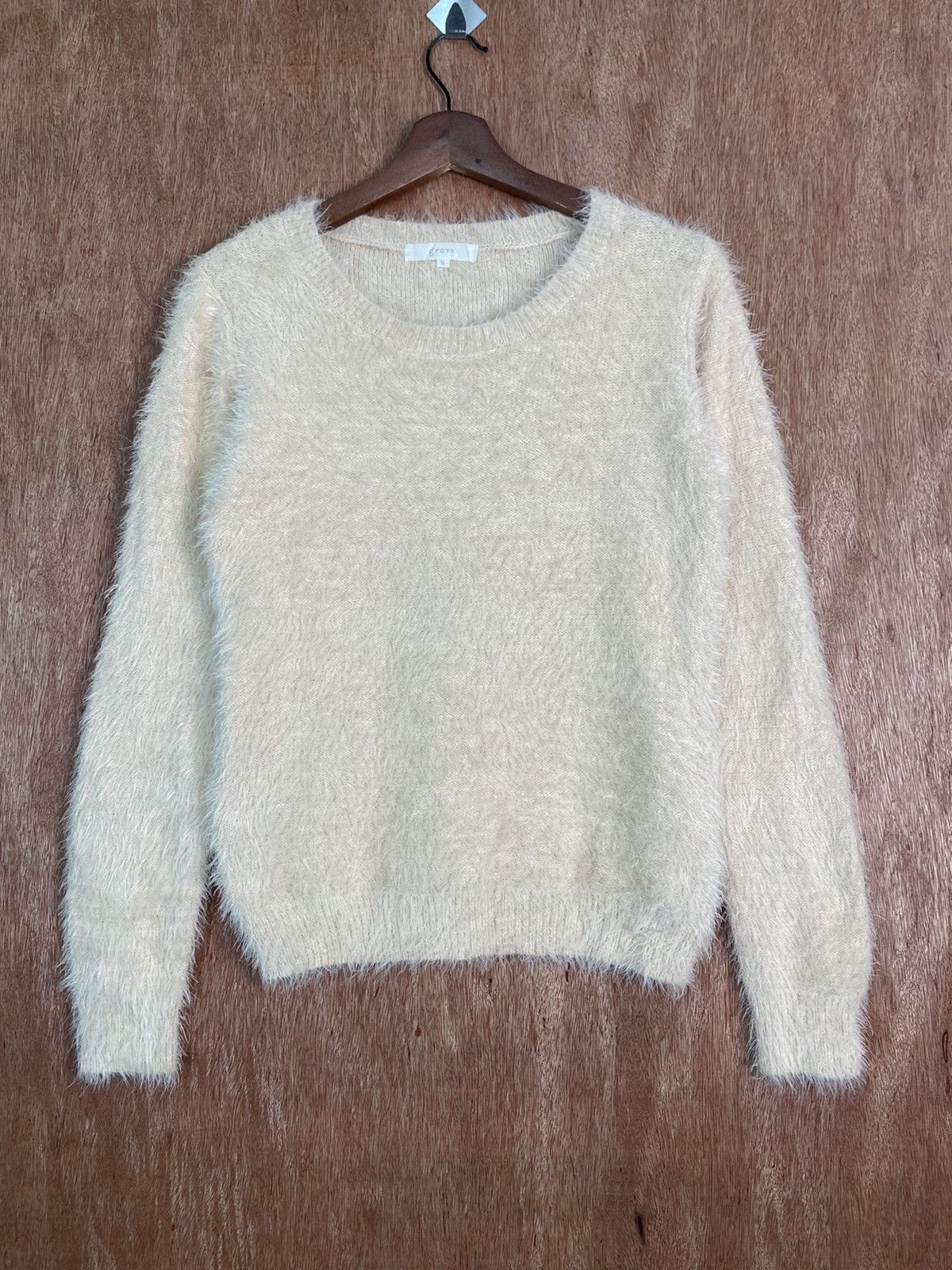 Homespun Knitwear × Japanese Brand DL Grove Light Pink Shag Shaggy Fur Mohair Knitwear #B640 Size US S / EU 44-46 / 1 - 1 Thumbnail